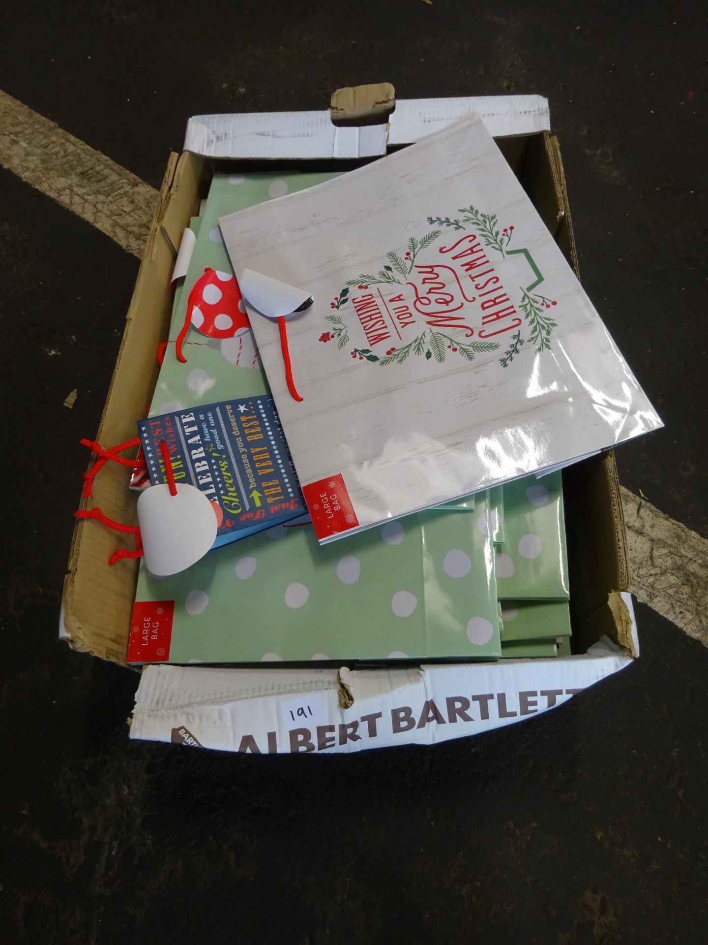 BOX OF APPROX. 50 LARGE CHRISTMAS BAGS