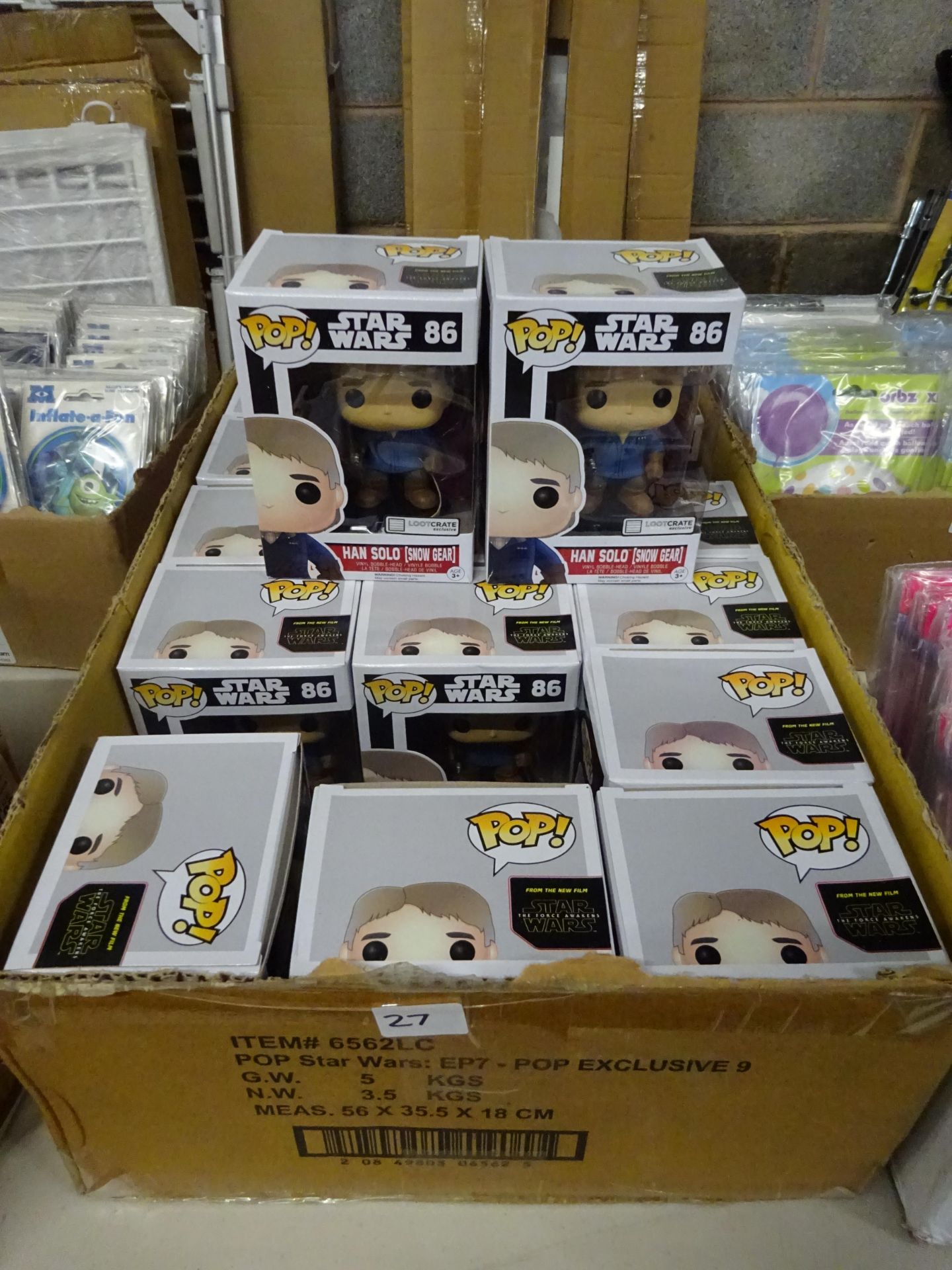 BOX OF 17 HANS SOLO STAR WARS POPS