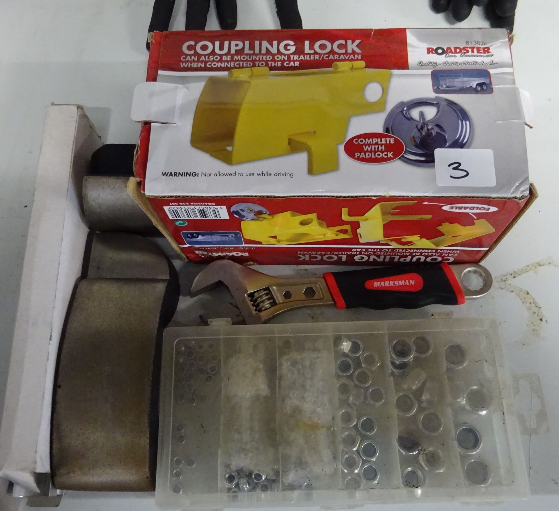 COPLIN LOCK, ADJUSTIABLE SPANNER, BOLTS & ODDS