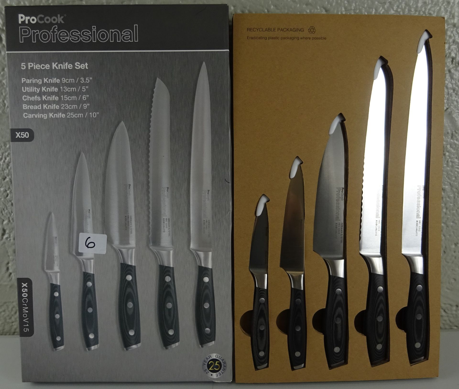 Pro cook professional 5pc knife set - RRP £169.00