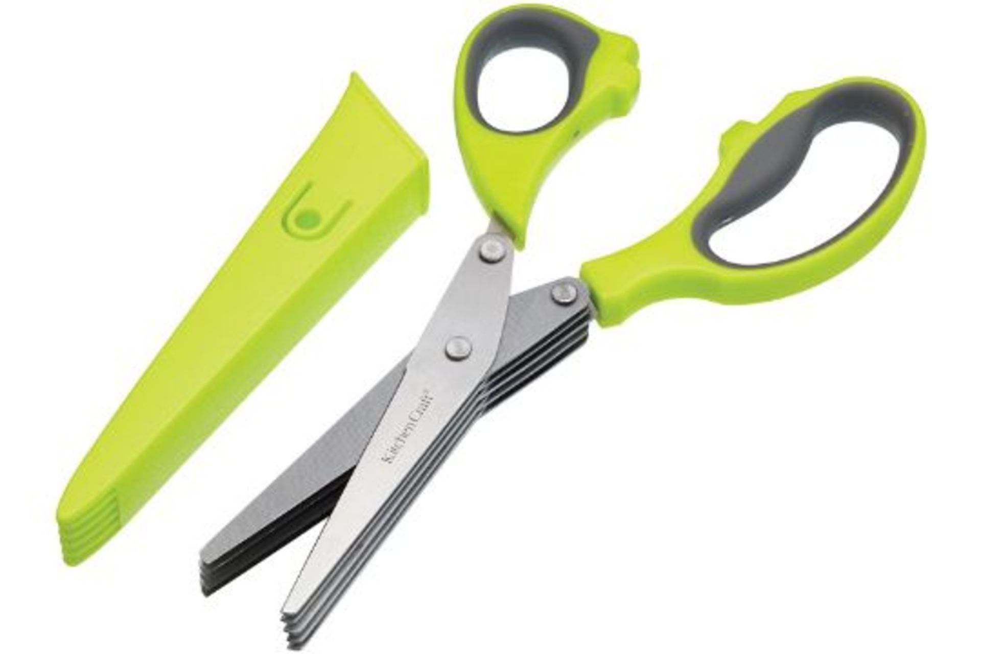 X2 BRAND NEW GARDEN CHEF HERB SCISSORS AND CASE - RRP £7.49 EACH