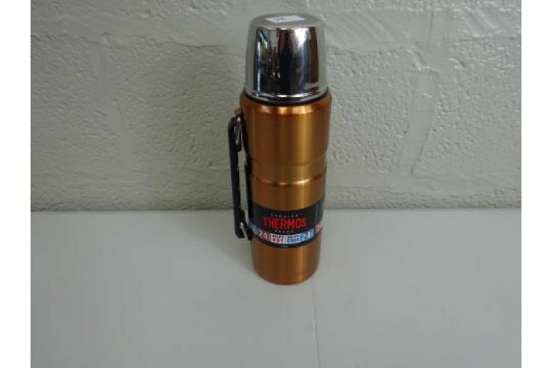 1.2L gold stainless steel insulated double wall flask - RRP £26.99
