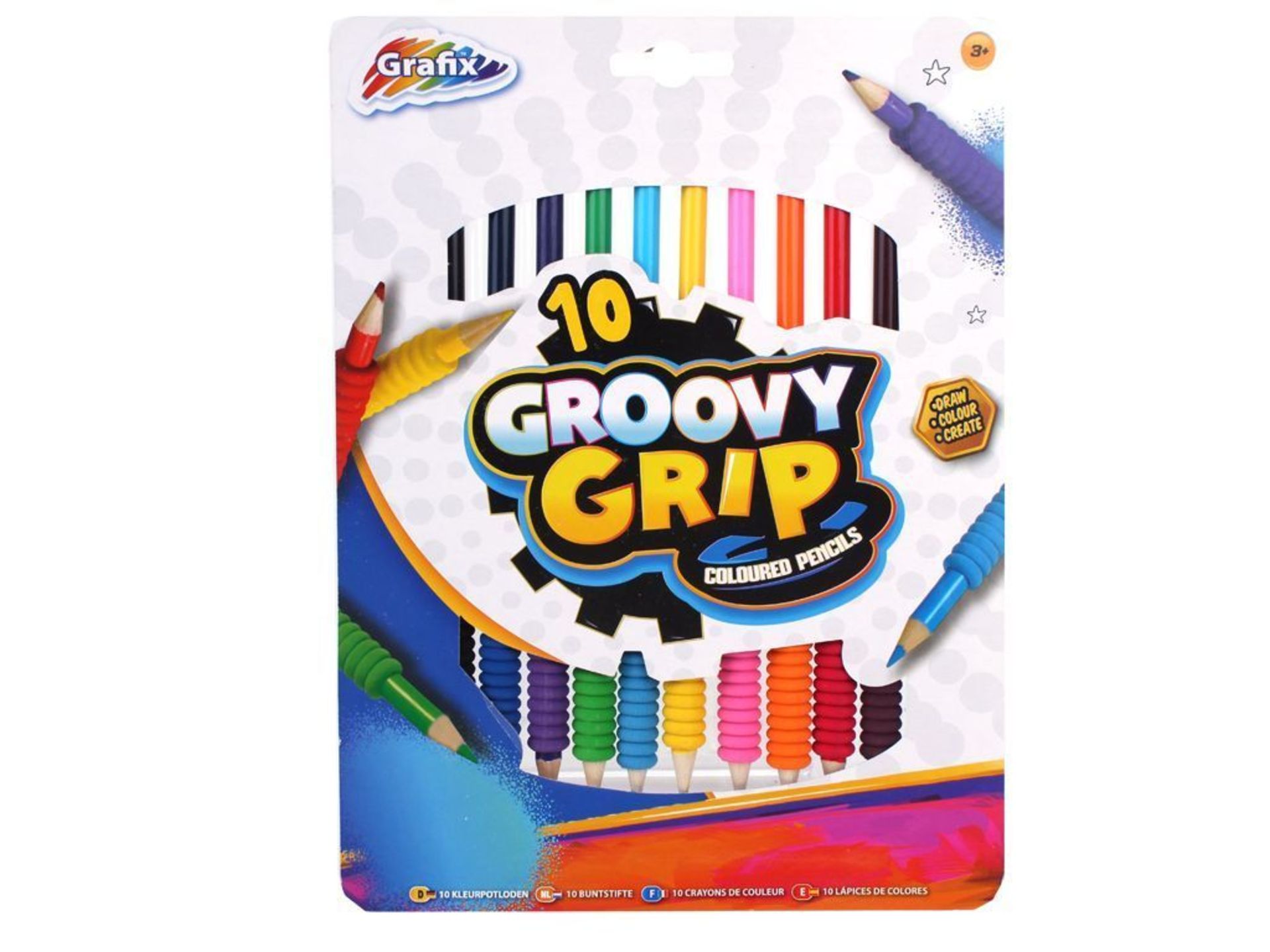 8 GROOVY GRIP GRAFIX PENCILS