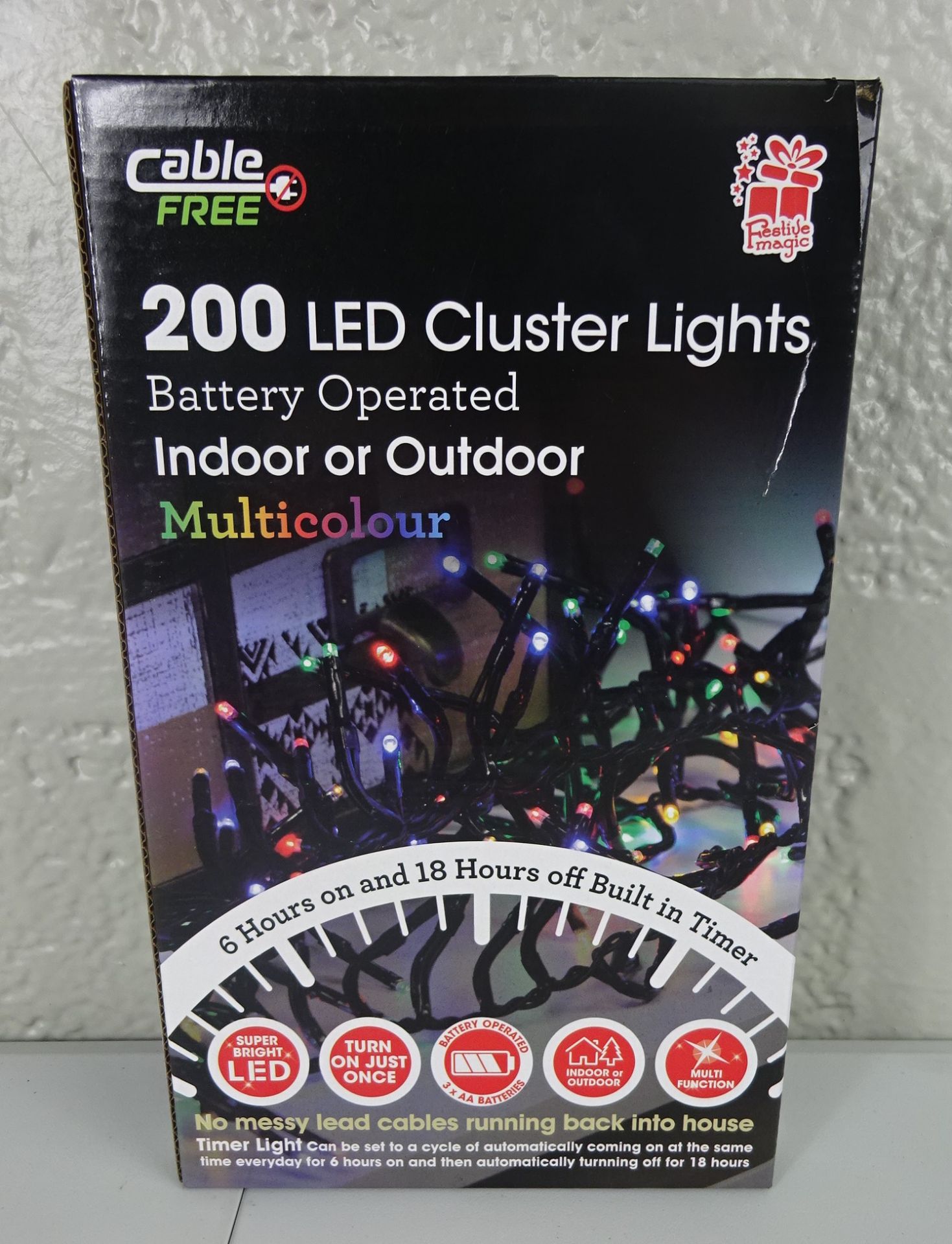 200. LED INDOOR & OUTDOOR MULTICOLOUR CLUSTER LIGHTS