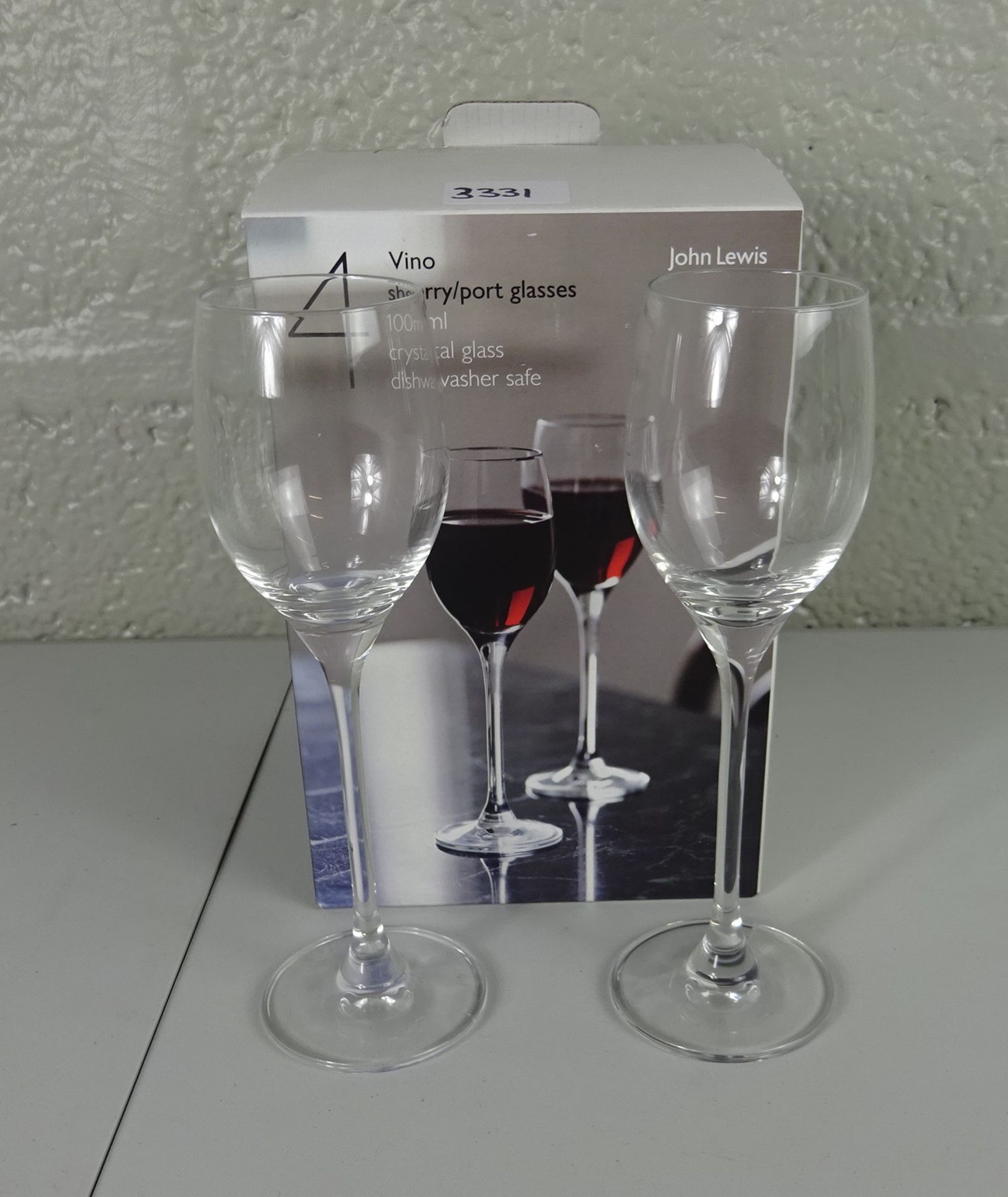 BRAND NEW VINO, SHERRY, PORT GLASSES, SET OF 4, 100ML, CRYSTAL GLASSES