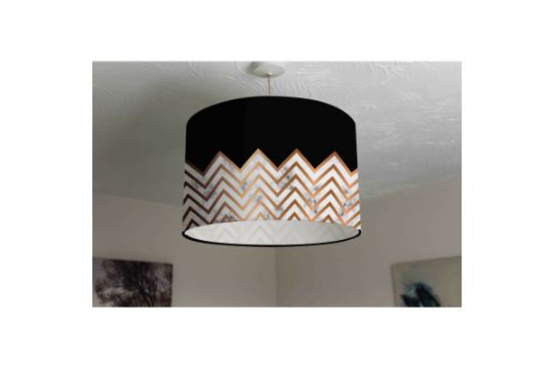MABLE GEO PRINT COTTON DRUM LAMP SHADE - RRP £85.99