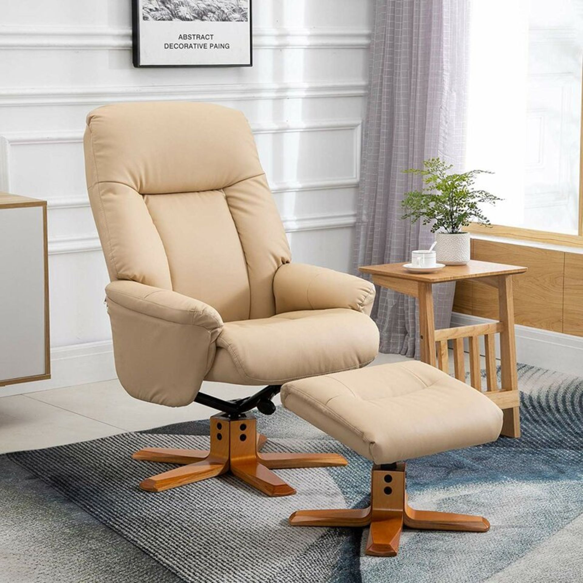 Hartzog Manual Recliner with Footstool - RRP £250.99
