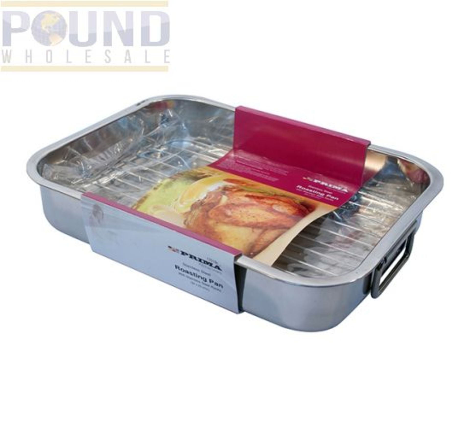 BRAND NEW PRIMA STAINLESS STEEL ROASTING PAN 32 X 23CM