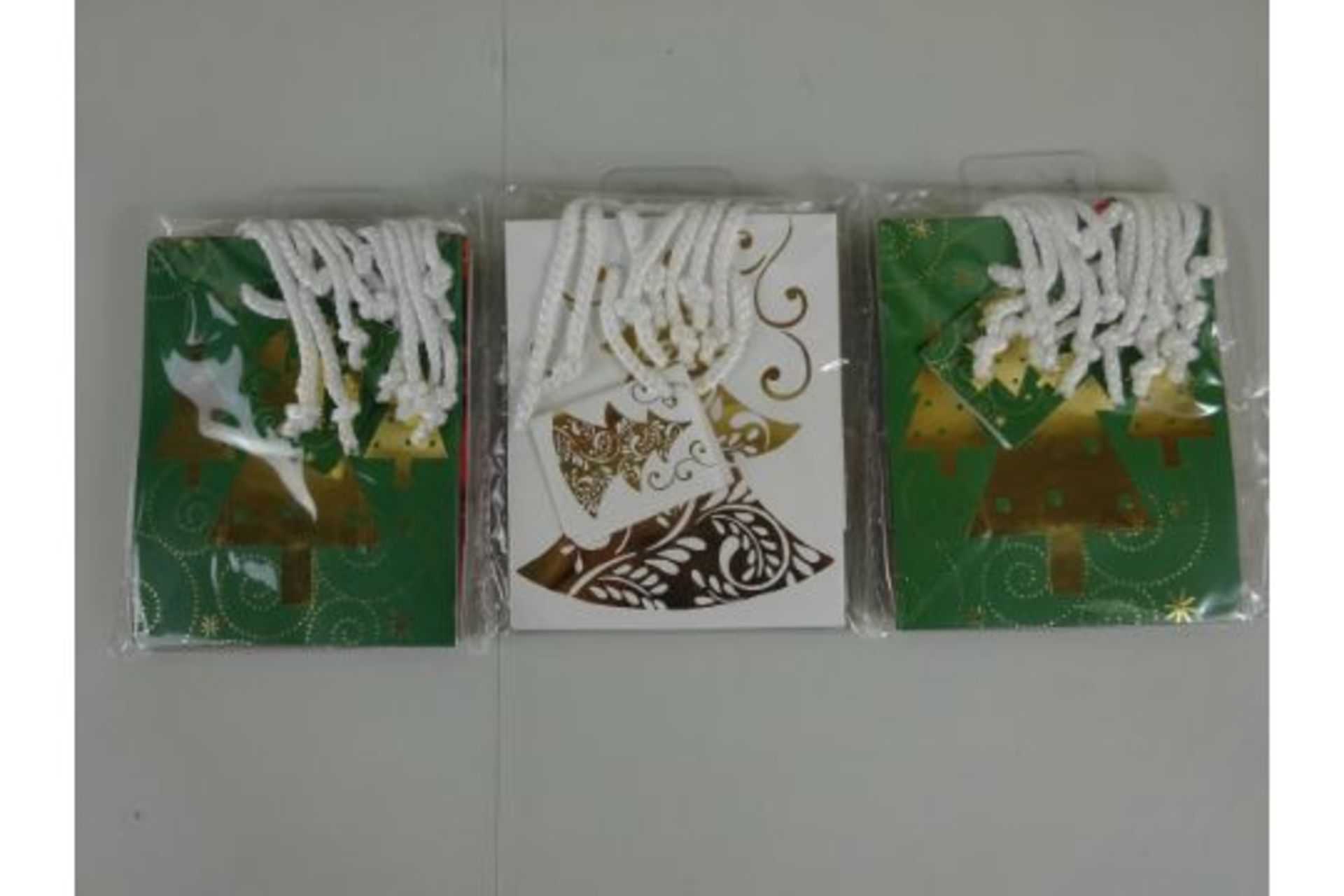 X3 BRAND NEW PACKS OF 3 SMALL CHRISTMAS BAGS WITH 3 DIFFERENT DESIGNS