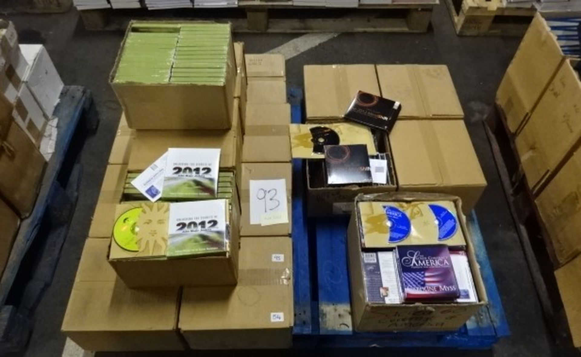 PALLET OF 2012, AMERICA AND MEDITATION CDS.