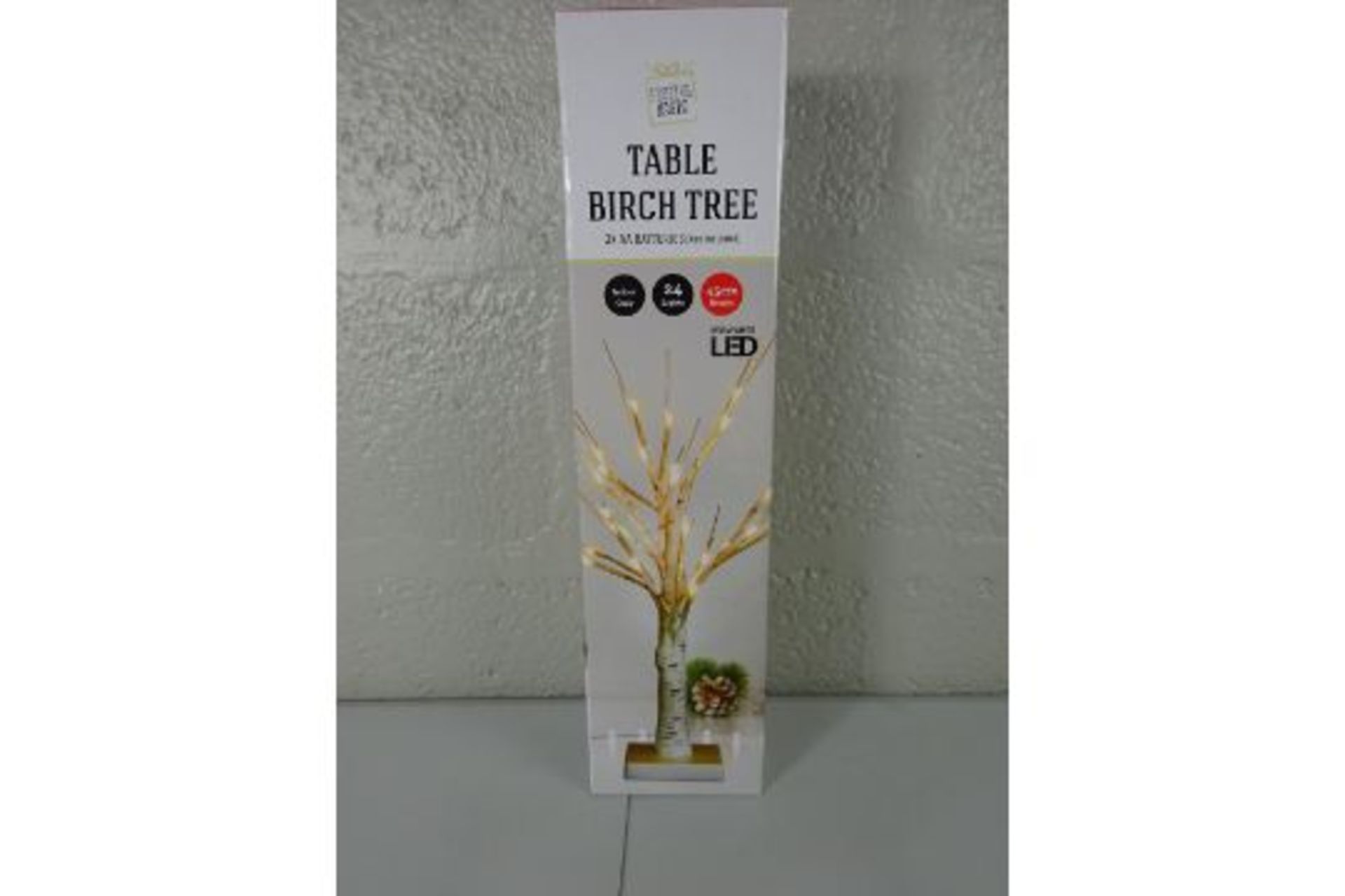 FESTIVE MAGIC 24 LIGHT 45CM TABLE BIRCH TREE