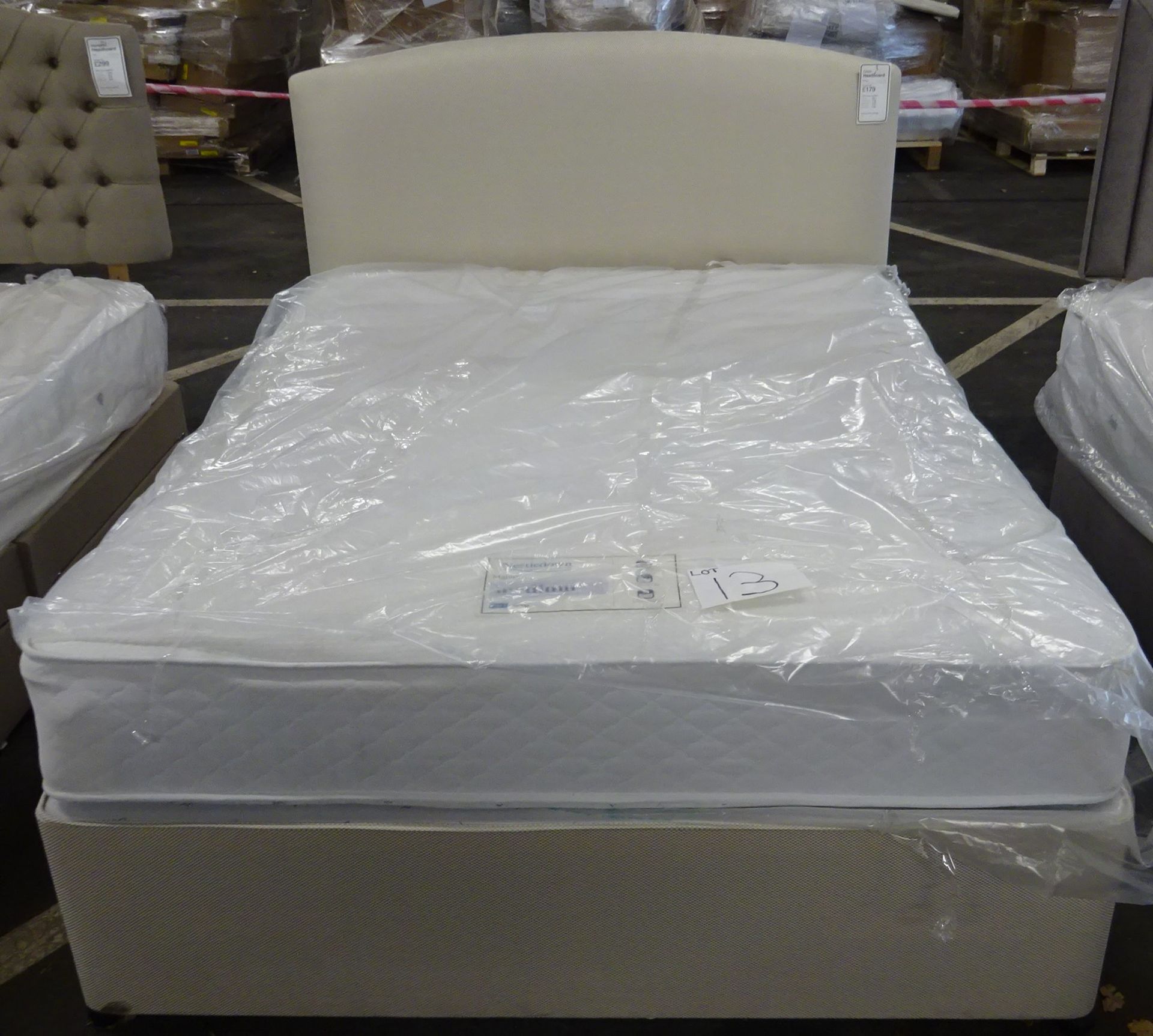 x1|Carpet Right Ex-Display 5ft Nestledown Malvern Divan Bed With Headboard & 4 Drawers|RRP £1199| - Image 2 of 4