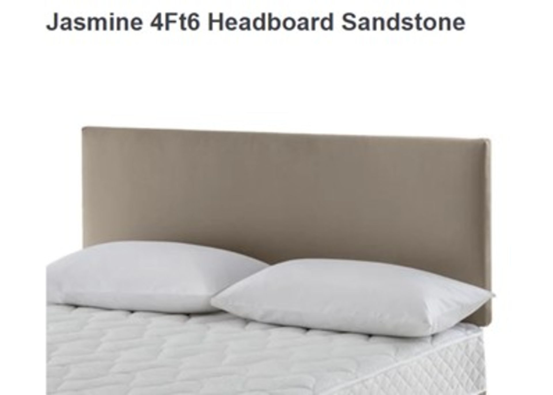 x1| Carpet Right Ex-Display 4ft 6 Silentnight Jasmine Headboard In Sandstone|RRP £129|