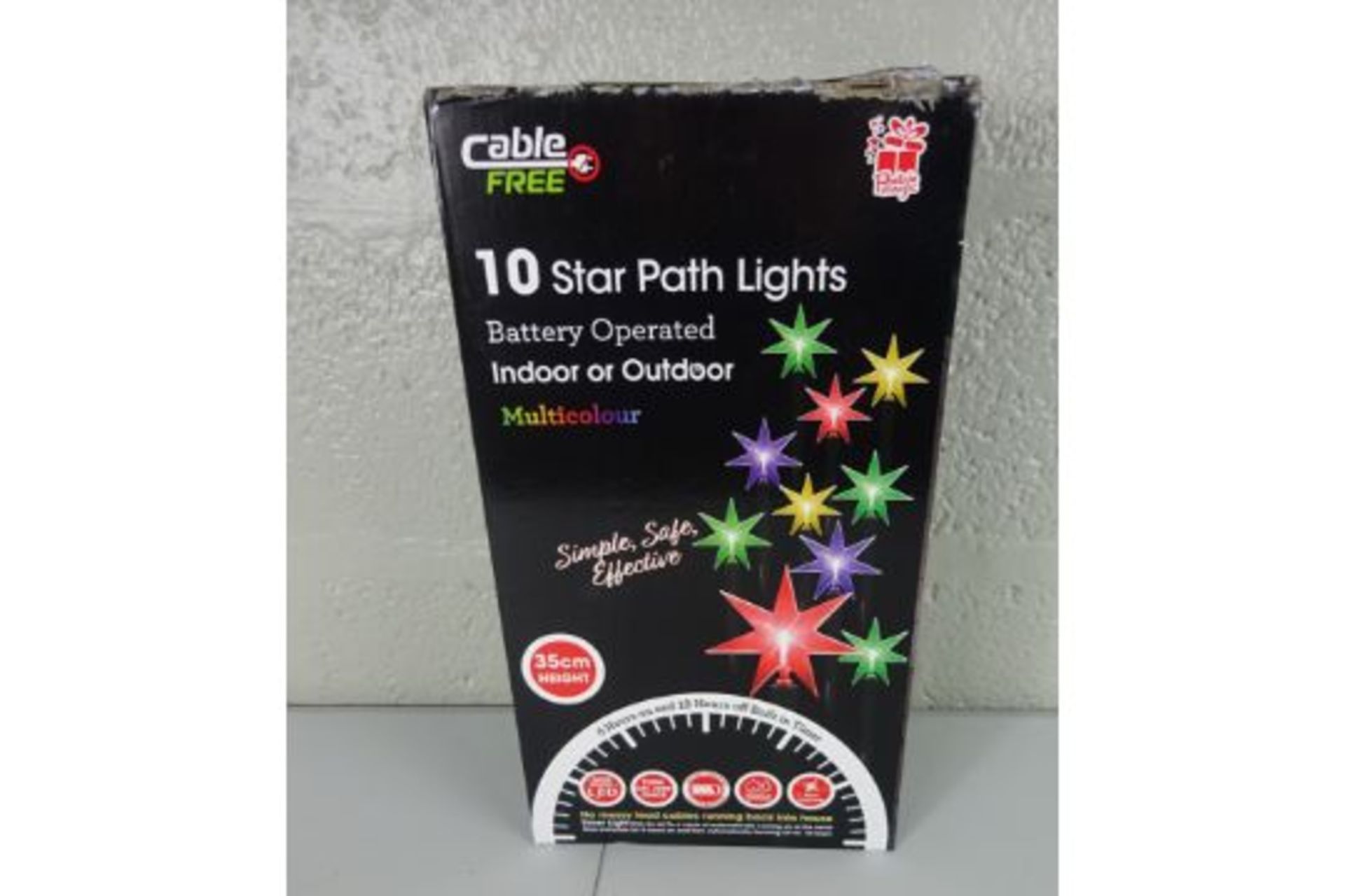 10. INDOOR OR OUTDOOR MULTICOLOUR STAR PATH LIGHTS