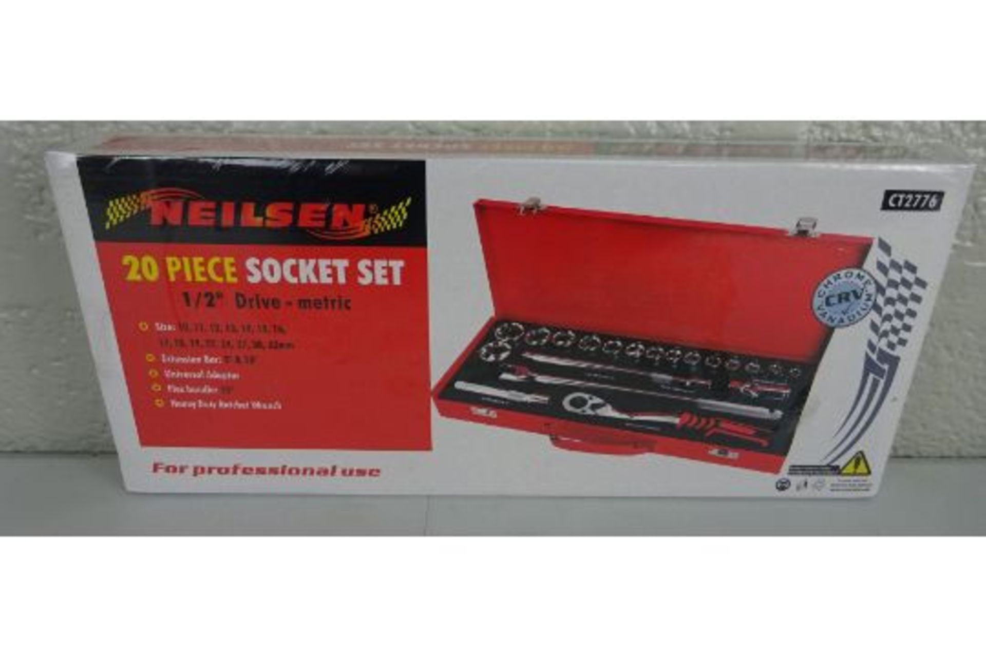 BRAND NEW NEILSEN 20PC SOCKET SET 1/2" DRIVE - METRIC