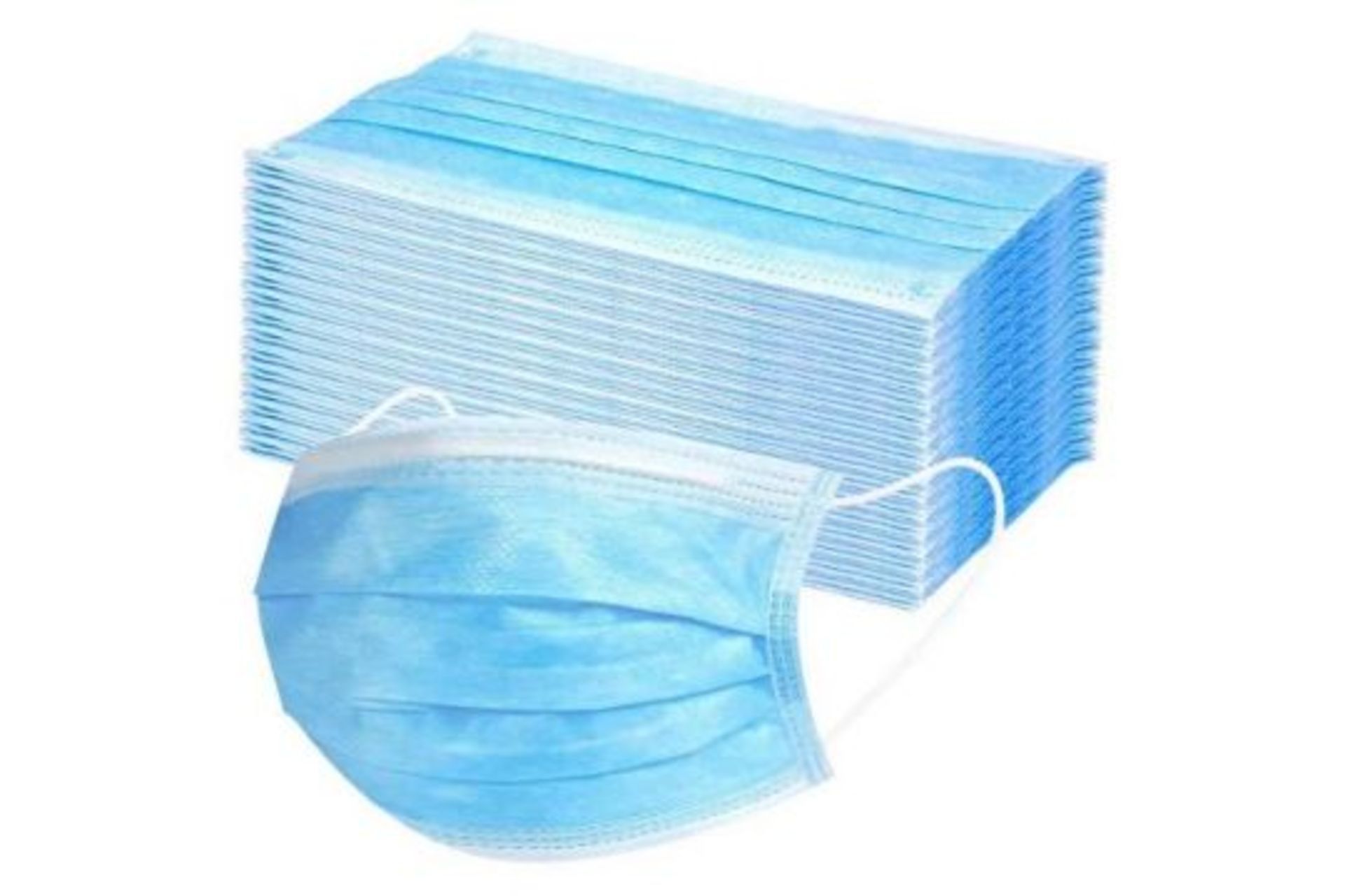 NEW BOX OF 50 3PLY DISPOSABLE FACE MASKS. NON MEDICAL