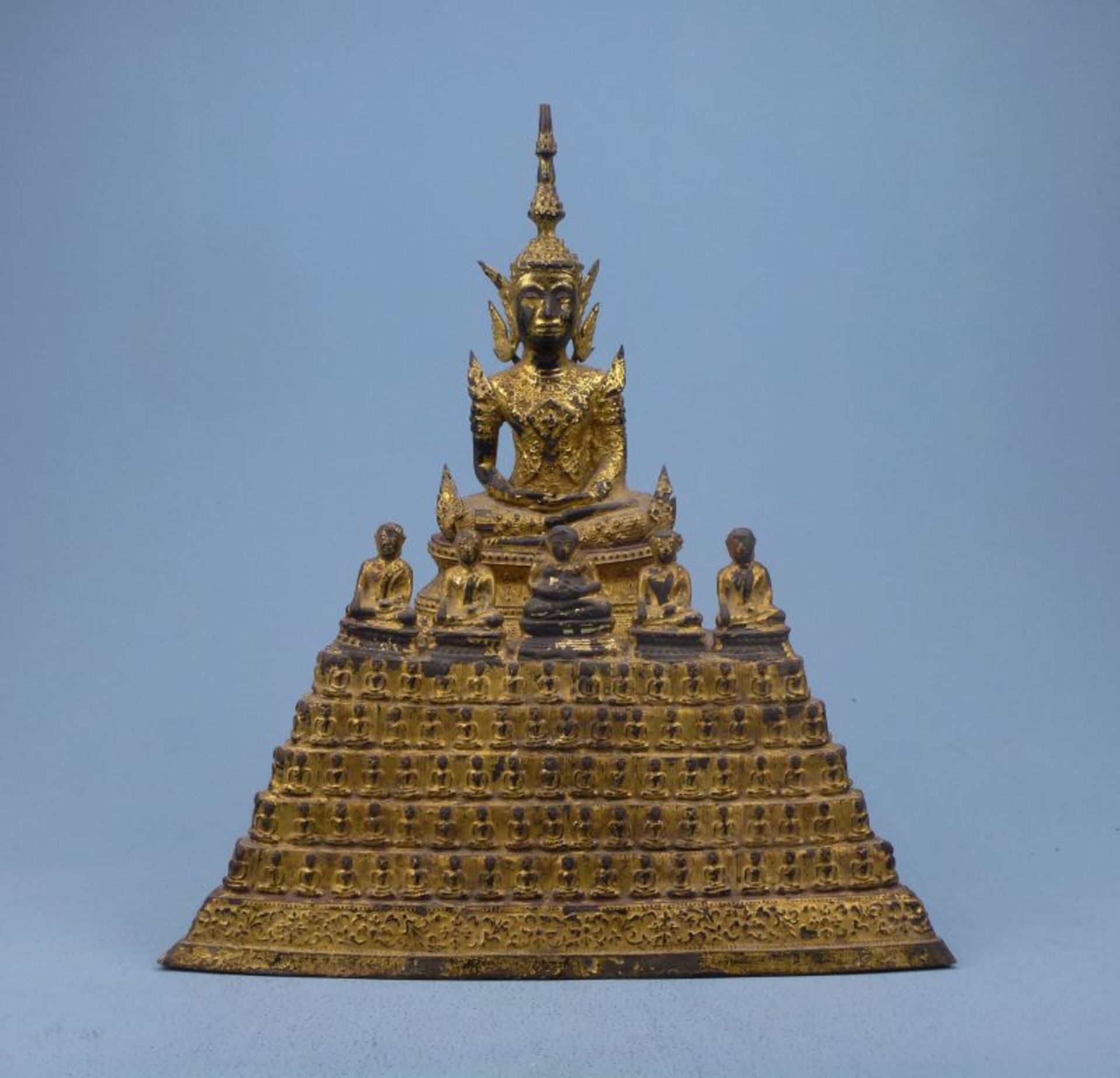 Buddha Shakyamuni, auf 1000-Buddha-Thron, Thailand, 19.Jh.