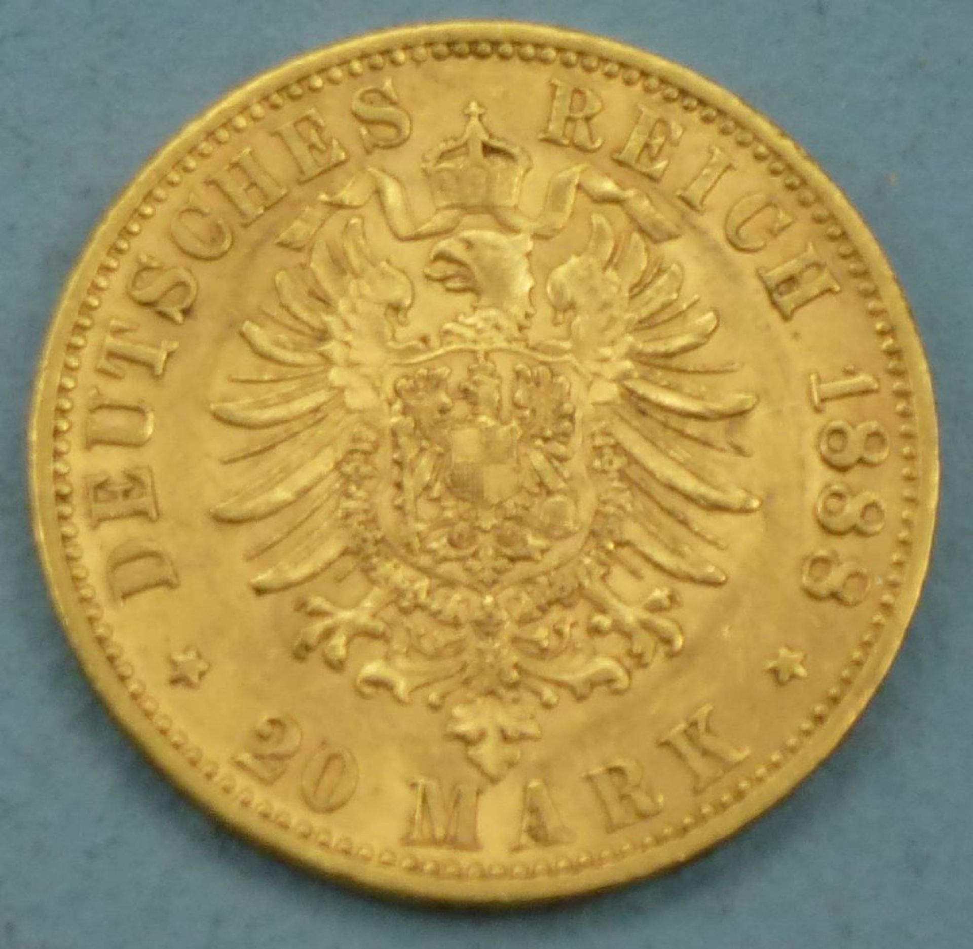 Goldmünze 20 Mark, Deutsches Reich 1888"Friedrich Deutscher Kaiser König v. Preussen", 900er, 7,97