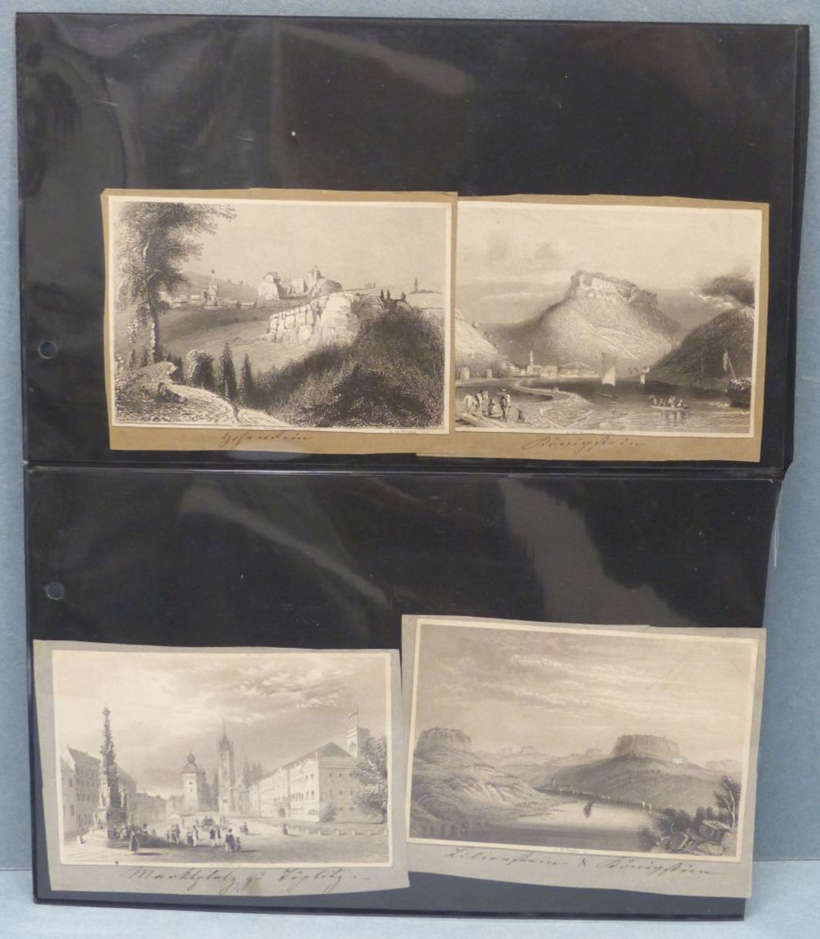 22 Stahlstiche ''Elbsandstein-Gebirge'', M. 19.Jh.Verl. d. englischen Kunstanstalt A.H.Payne, - Bild 3 aus 4