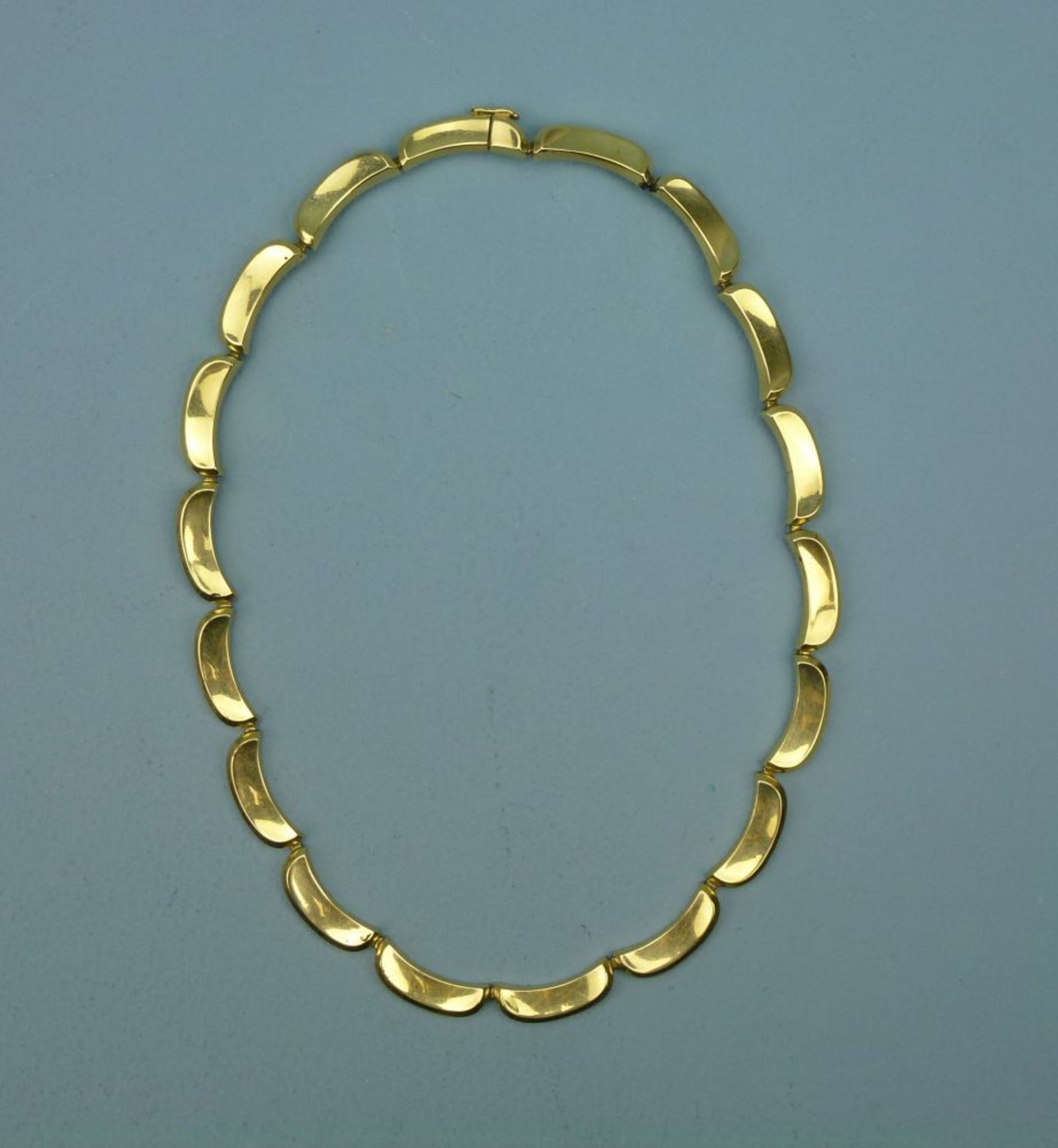 Collier, 585er Gelbgoldhalbmondförm. Hohlglieder, L 41 cm, 29,2 g [20]