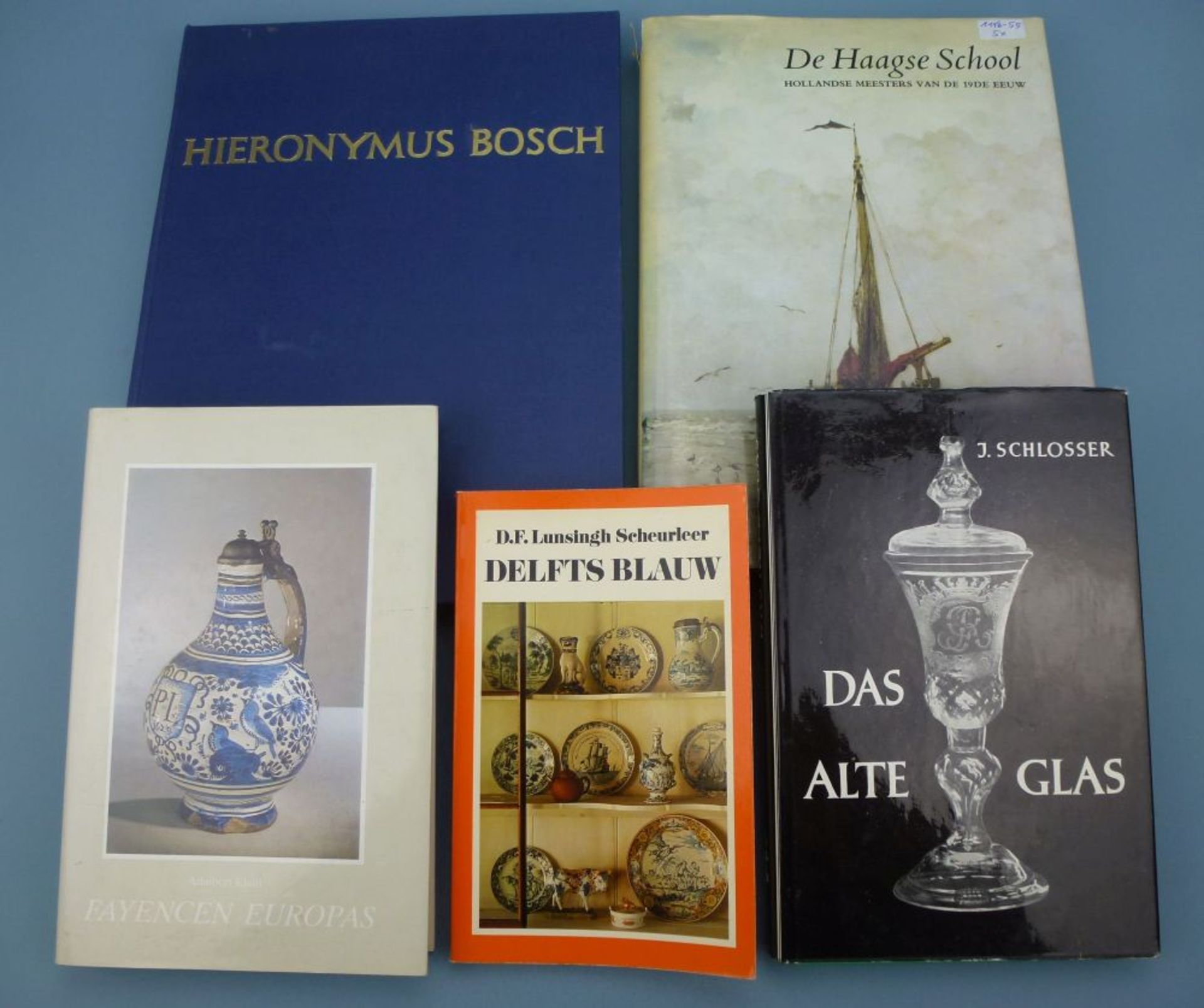 Konvolut Fachliteratur5 Stk.: Fayence, Glas, Malerei…