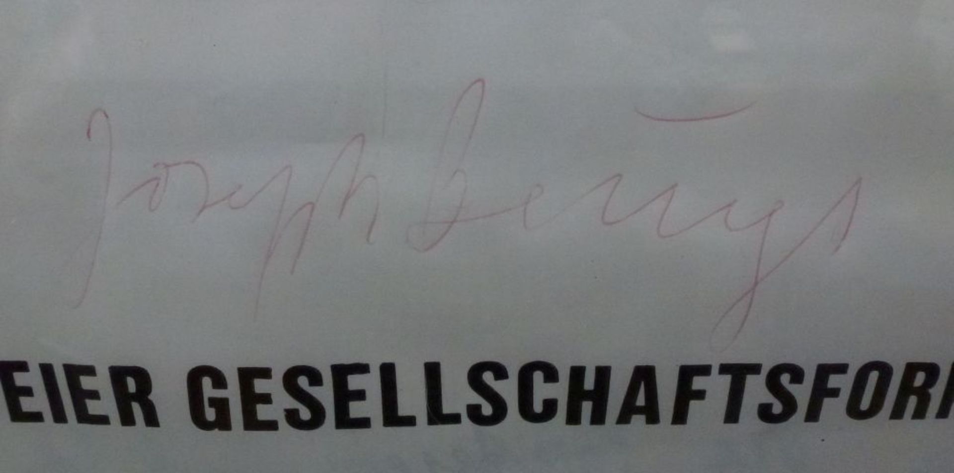 "Ein Vergleich zweier Gesellschaftsformen", 1972Joseph Beuys, 1921 Krefeld - 1986 Düsseldorfanlässl. - Bild 2 aus 2