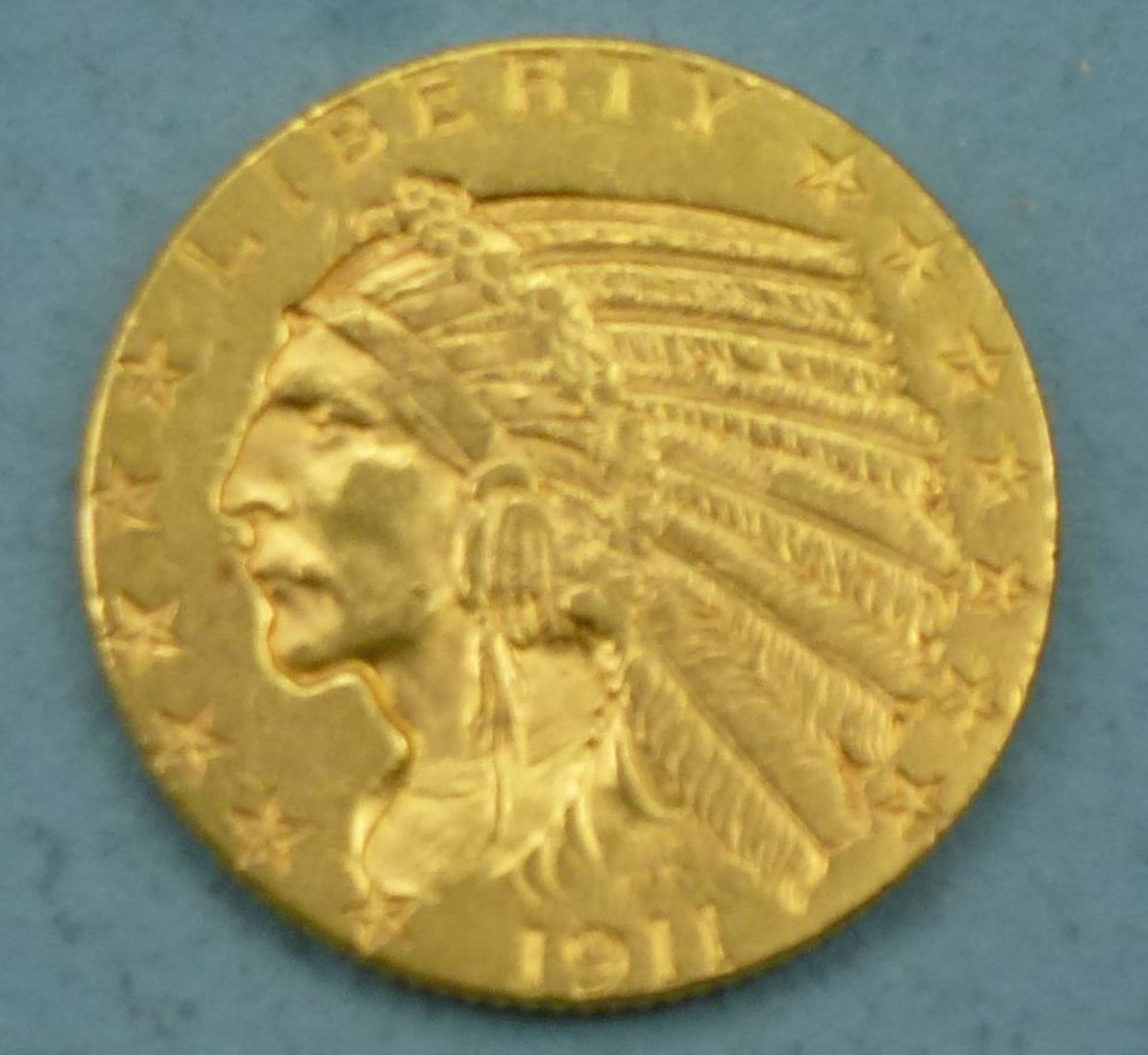 Goldmünze 5 Dollars "Indian Head", USA 1911900er, 8,38 g, guter Zustand - Image 2 of 2