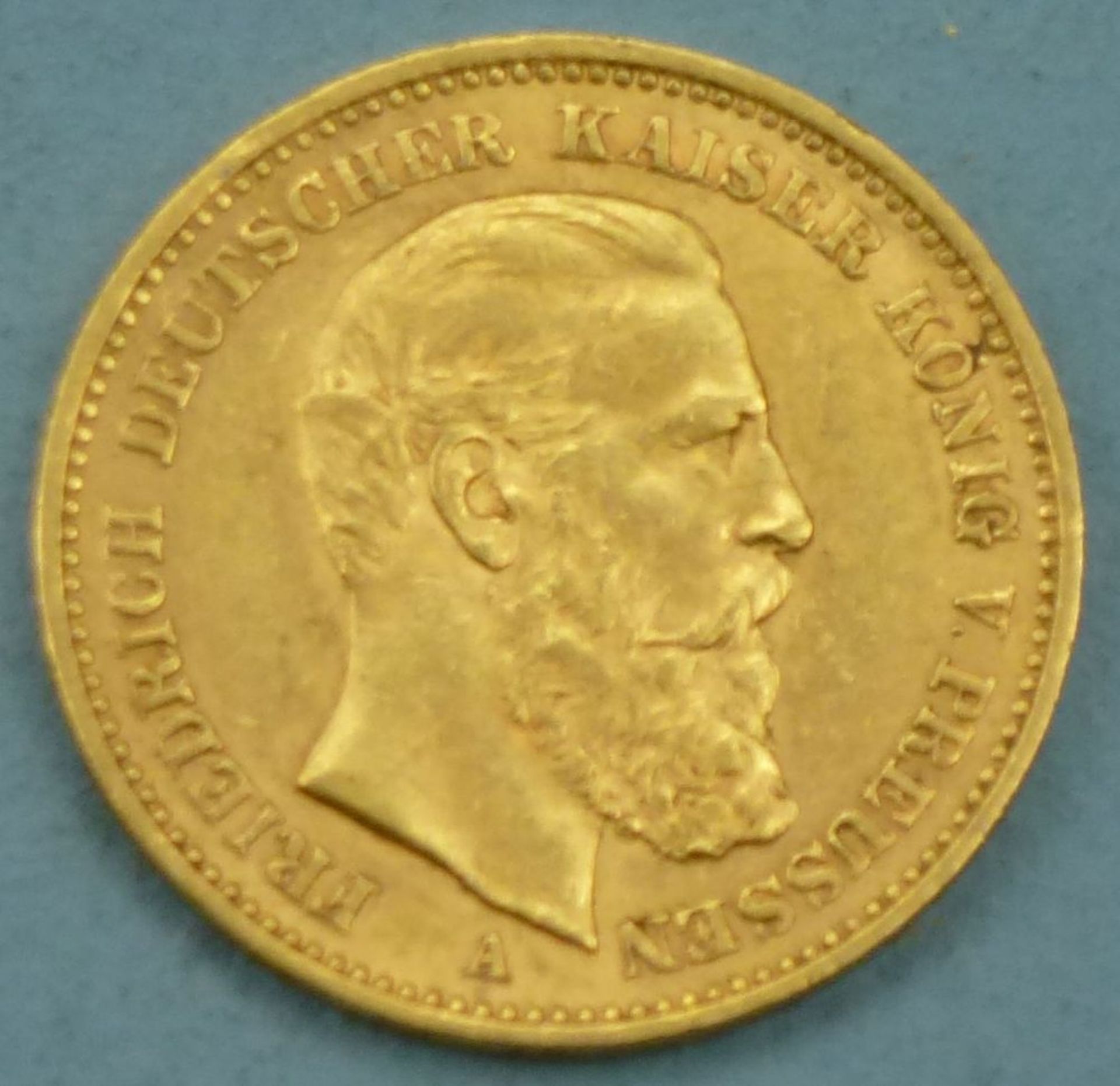 Goldmünze 20 Mark, Deutsches Reich 1888"Friedrich Deutscher Kaiser König v. Preussen", 900er, 7,97 - Image 2 of 2