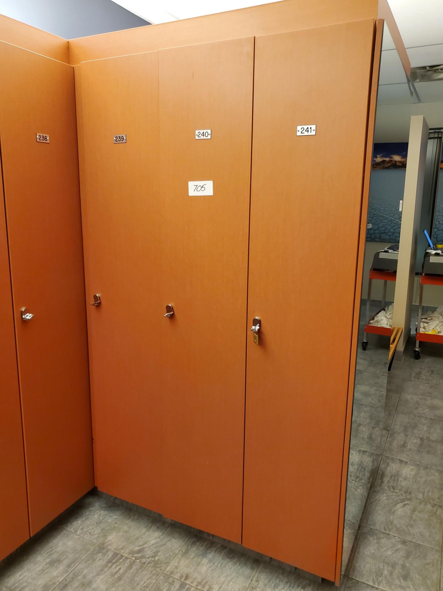 (3) 15"x76.5" Wood Lockers