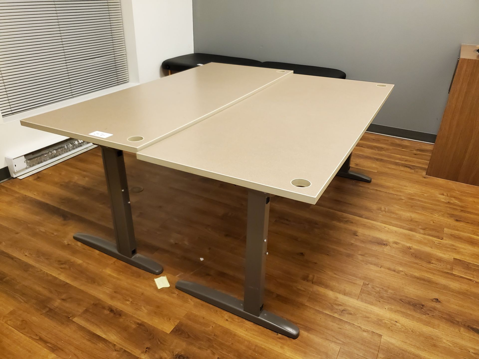 Pair of 30"x72" Metal Leg Desks