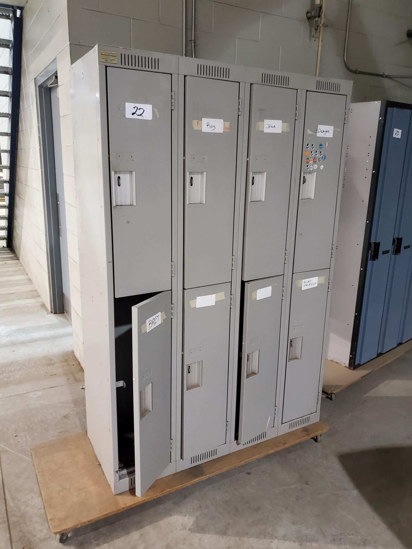 Double Tier Lockers 4 Wide