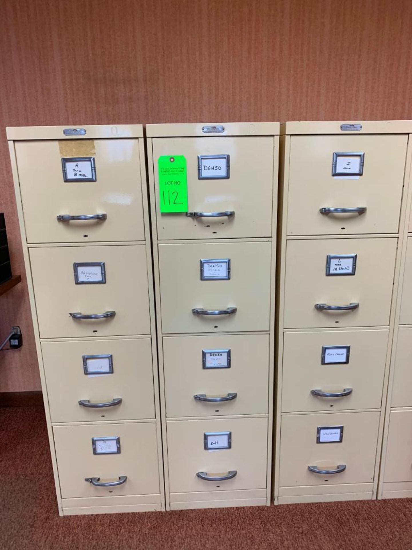 Lot of 3 filing cabinets