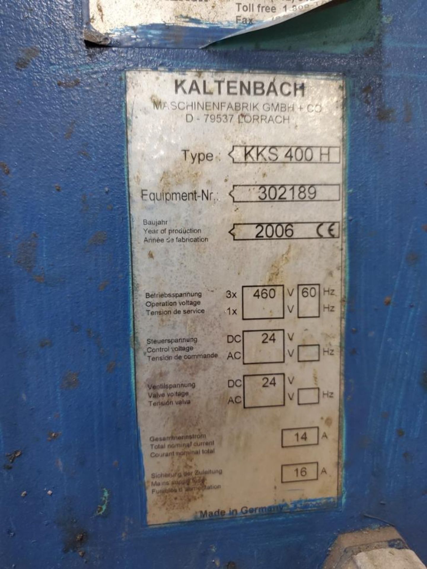 2006 Kaltenbach Model KKS400H Cord Control Machine - Image 5 of 5