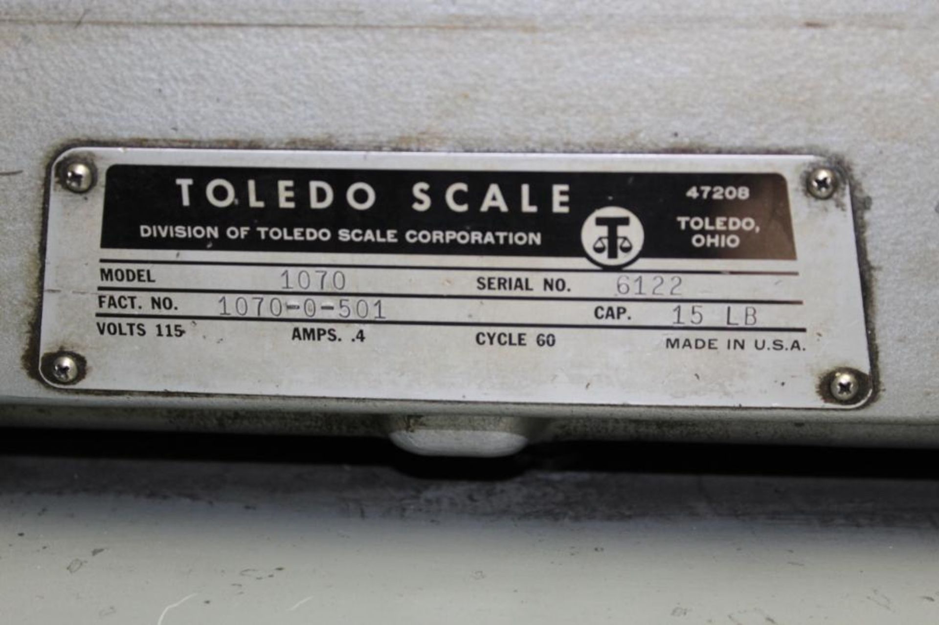 Toledo Scale Model 1070 - Image 2 of 2