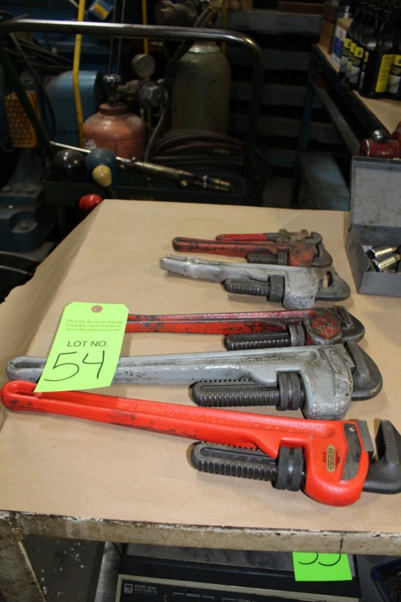 Lot of 5 Pipe Wrenches