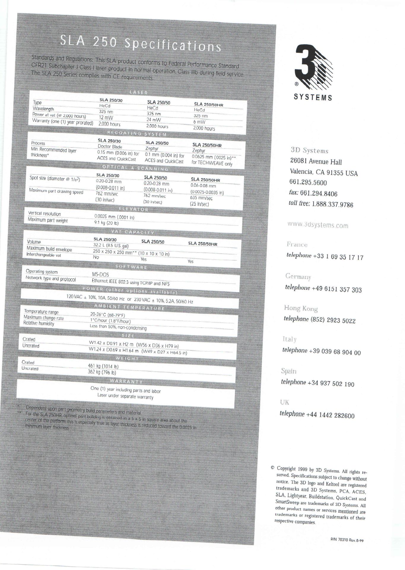 3D Systems SLA-250 3D PRINTER - Image 6 of 6