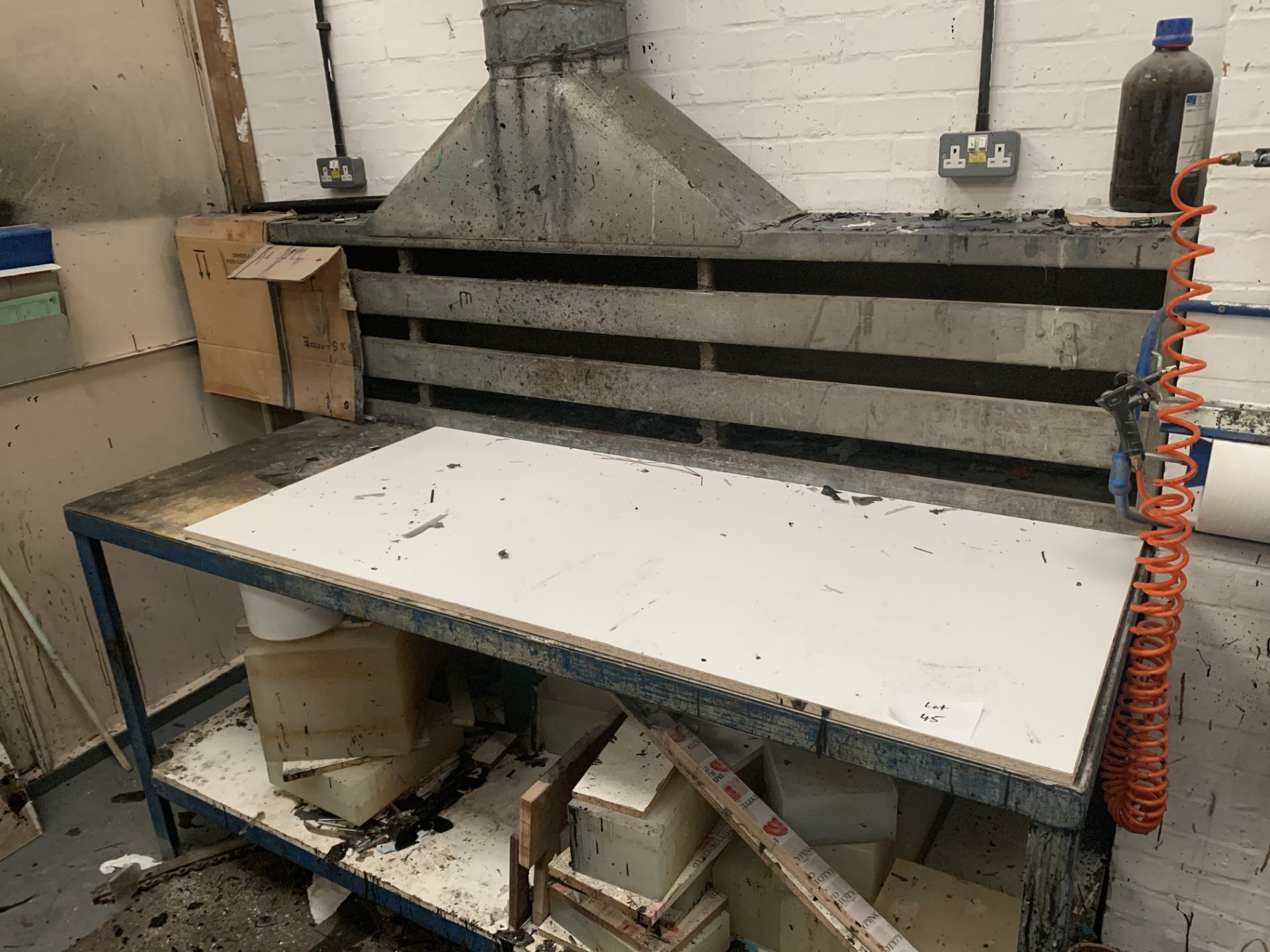 WORKBENCH with extraction canopy over 2m x 1.2m