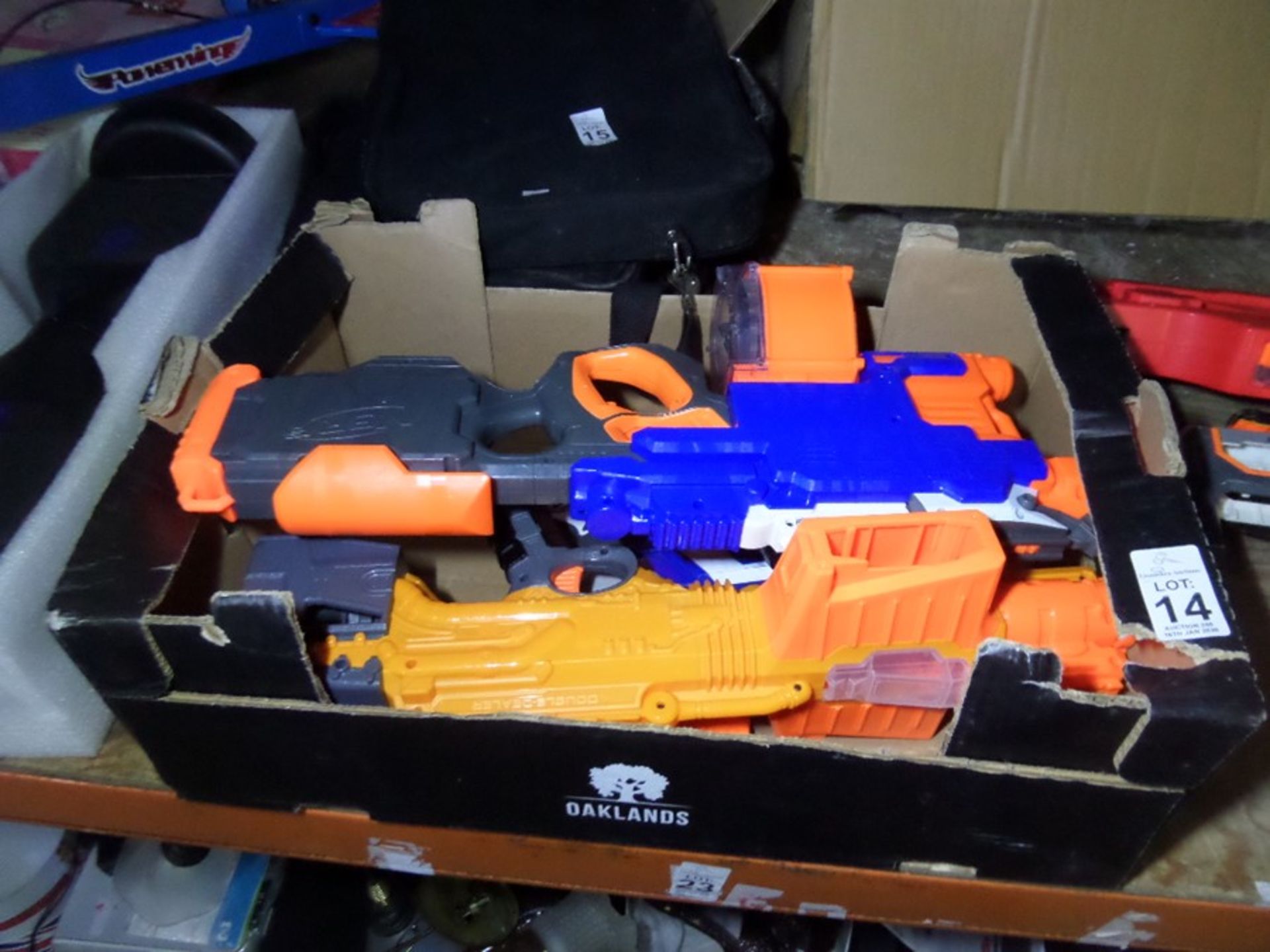 BOX OF NERF GUNS