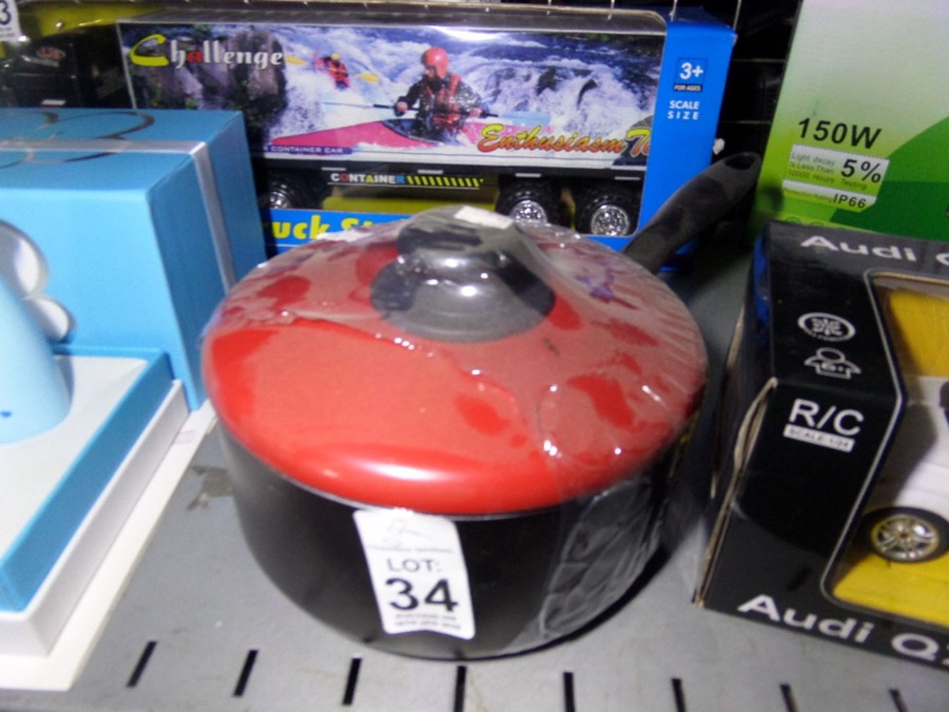 NEW RED NON STICK SAUCEPAN