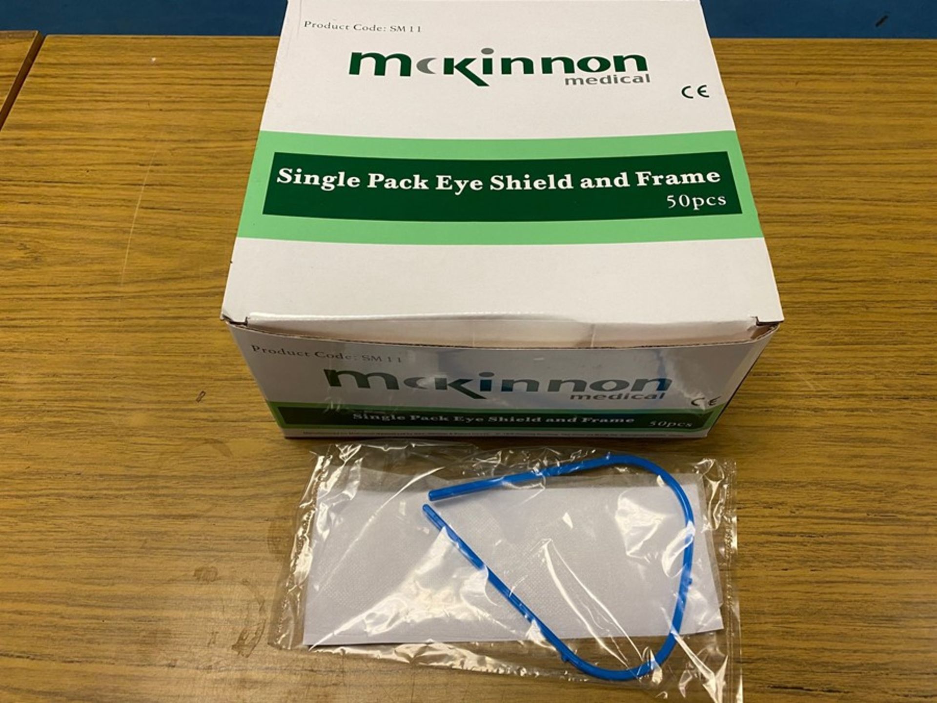 BOX OF 50 X MCKINNON SINGLE PACKED EYE SHIELD (NEW)