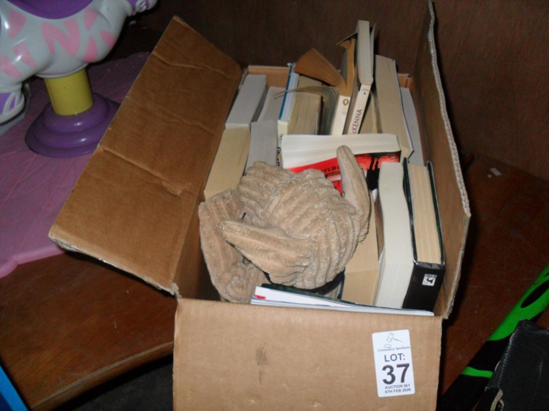 BOX OF BOOKS ETC