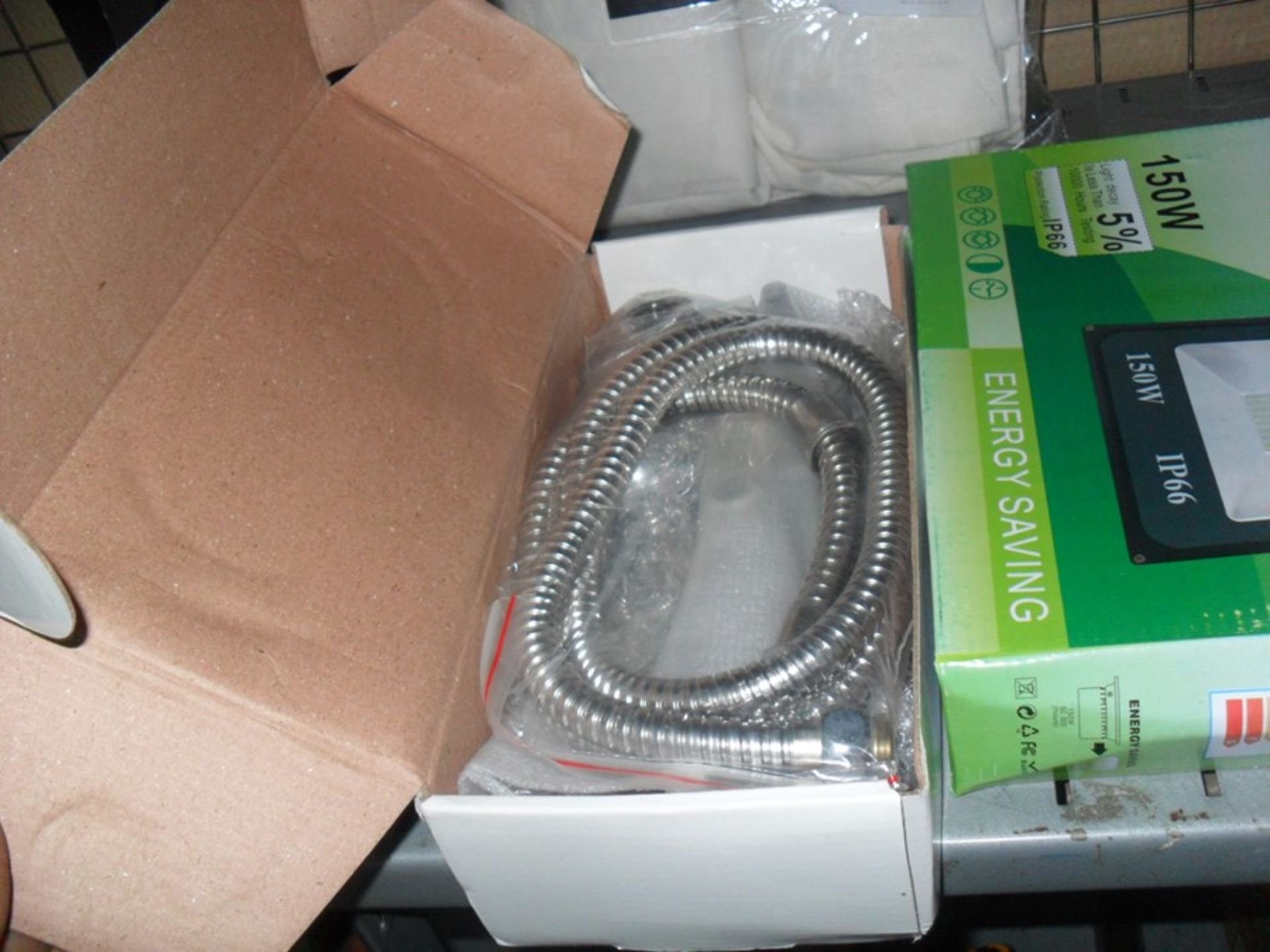 BOX OF NEW TAP/SHOWER ITEMS