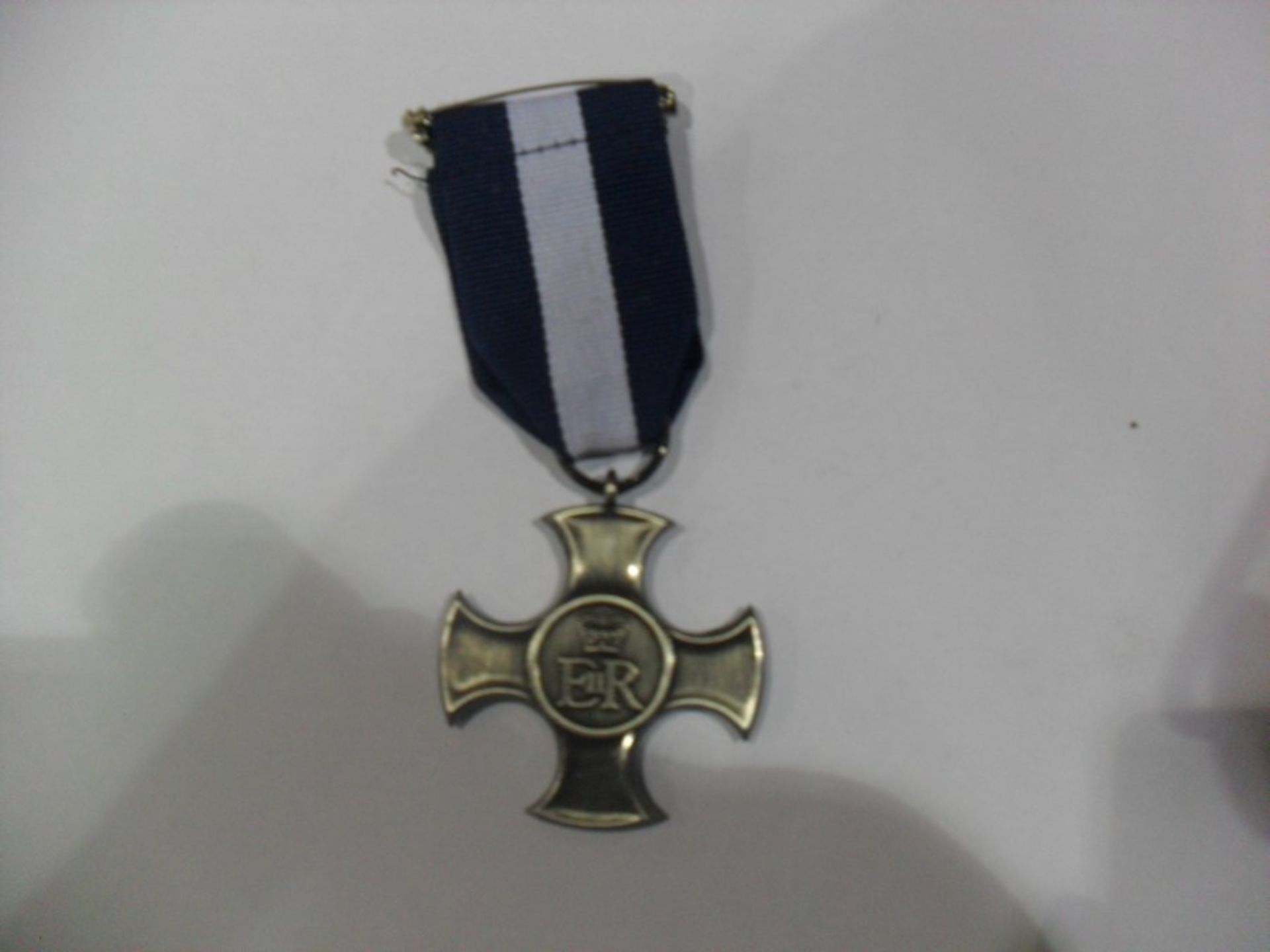 BLUE AND WHITE RIBBON ER COPY MEDAL