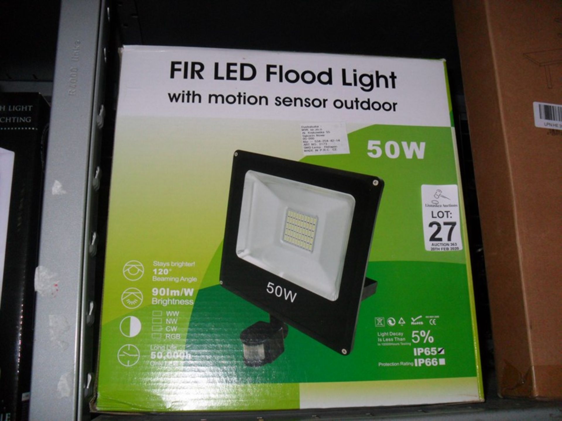 LED FLOODLIGHT WITH MOTION SENSOR