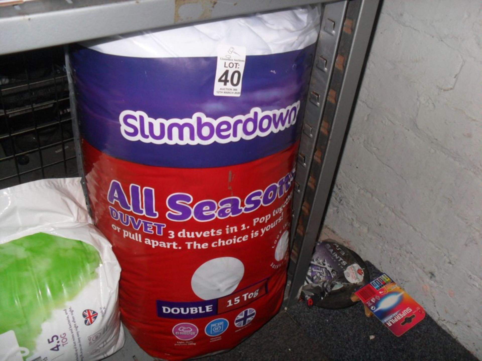 SLUMBERDOWN ALL SEASONS DOUBLE 15 TOG DUVET (SHOP CLEARANCE)