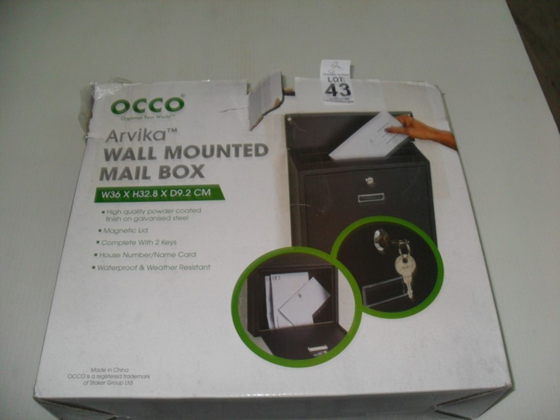 OCCO WALL MOUNTED MAIL BOX (SHOP CLEARANCE)