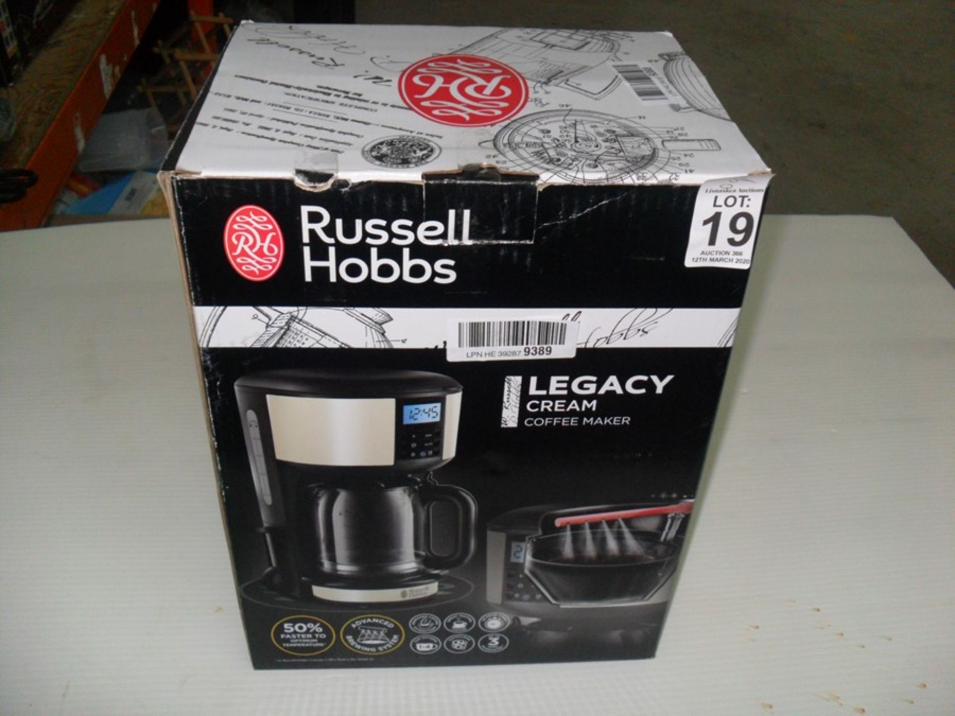 RUSSEEL HOBBS LEGACY CREAM COFFEE MAKER (SHOP CLEARANCE)