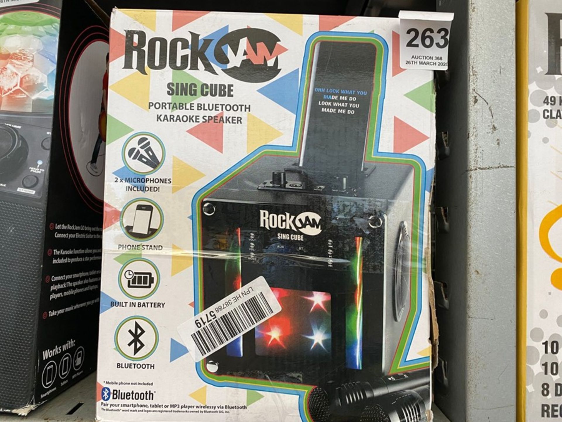 ROCKJAM SING CUBE BLUETOOTH KARAOKE MACHINE (EX-SHOP DISPLAY)