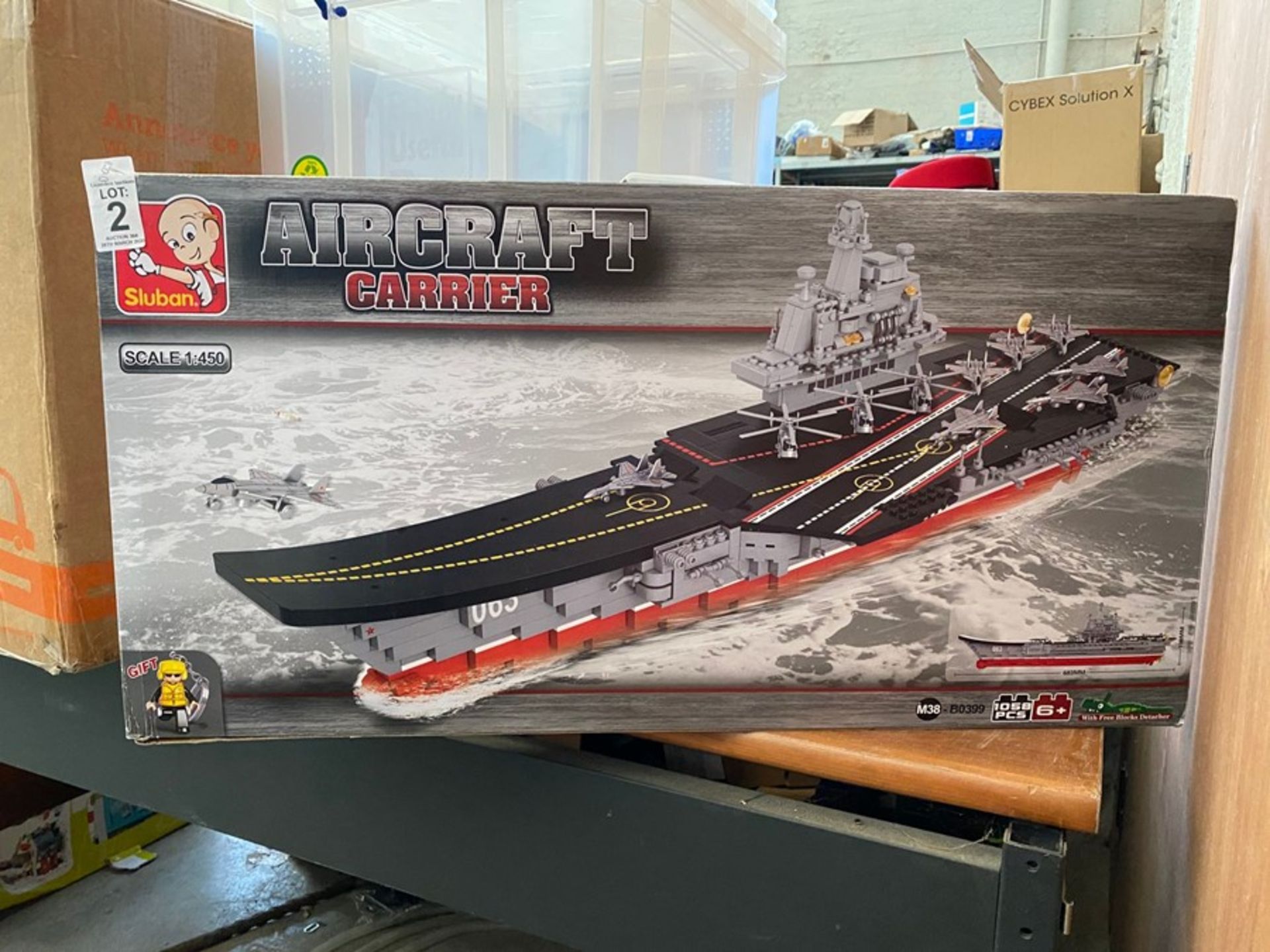 SLUBAN AIRCRAFT CARRIER BLOCK BUILDING SET (EX-SHOP DISPLAY)