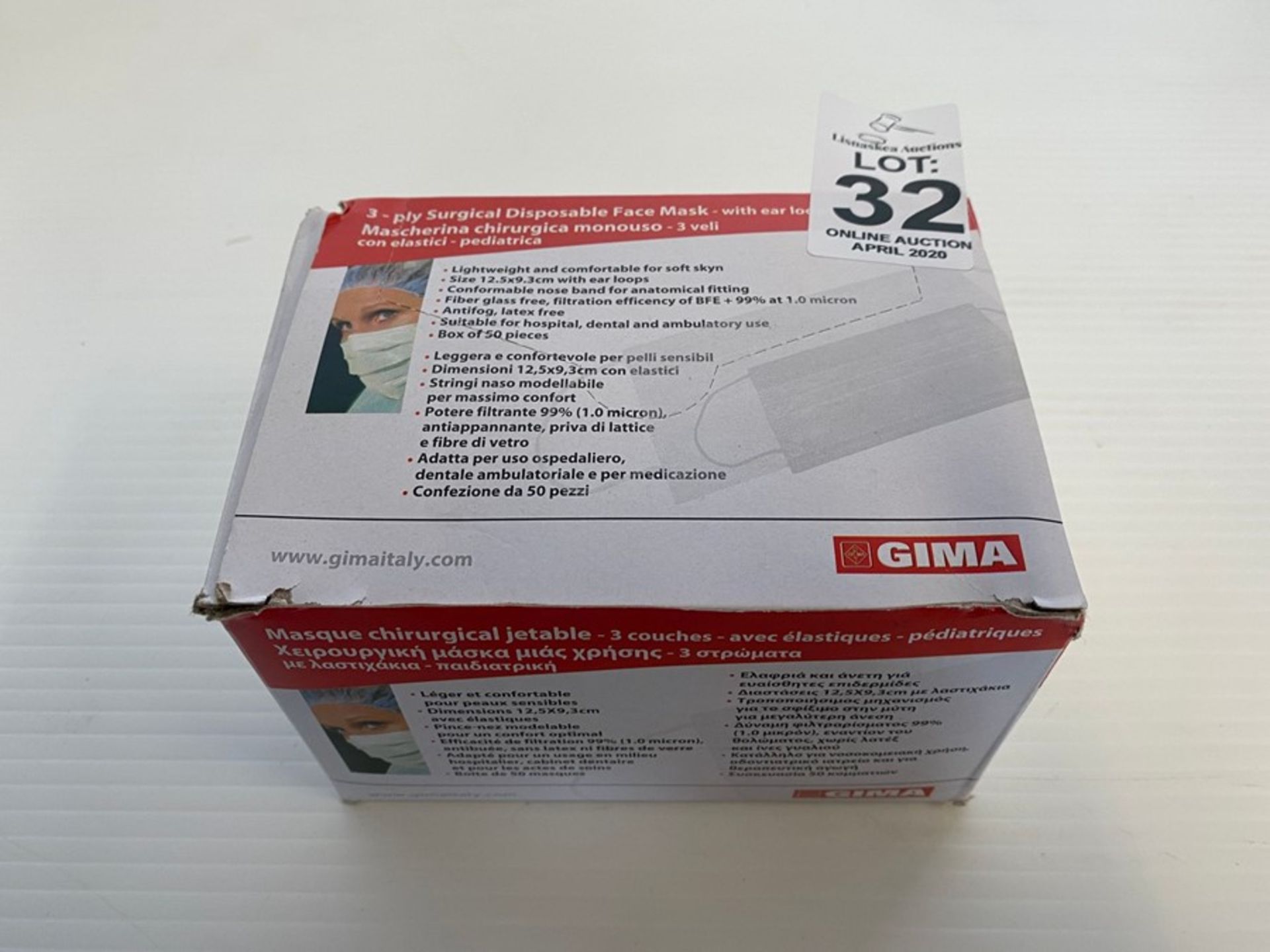 GIMA 3-PLY SURGICAL MASKS